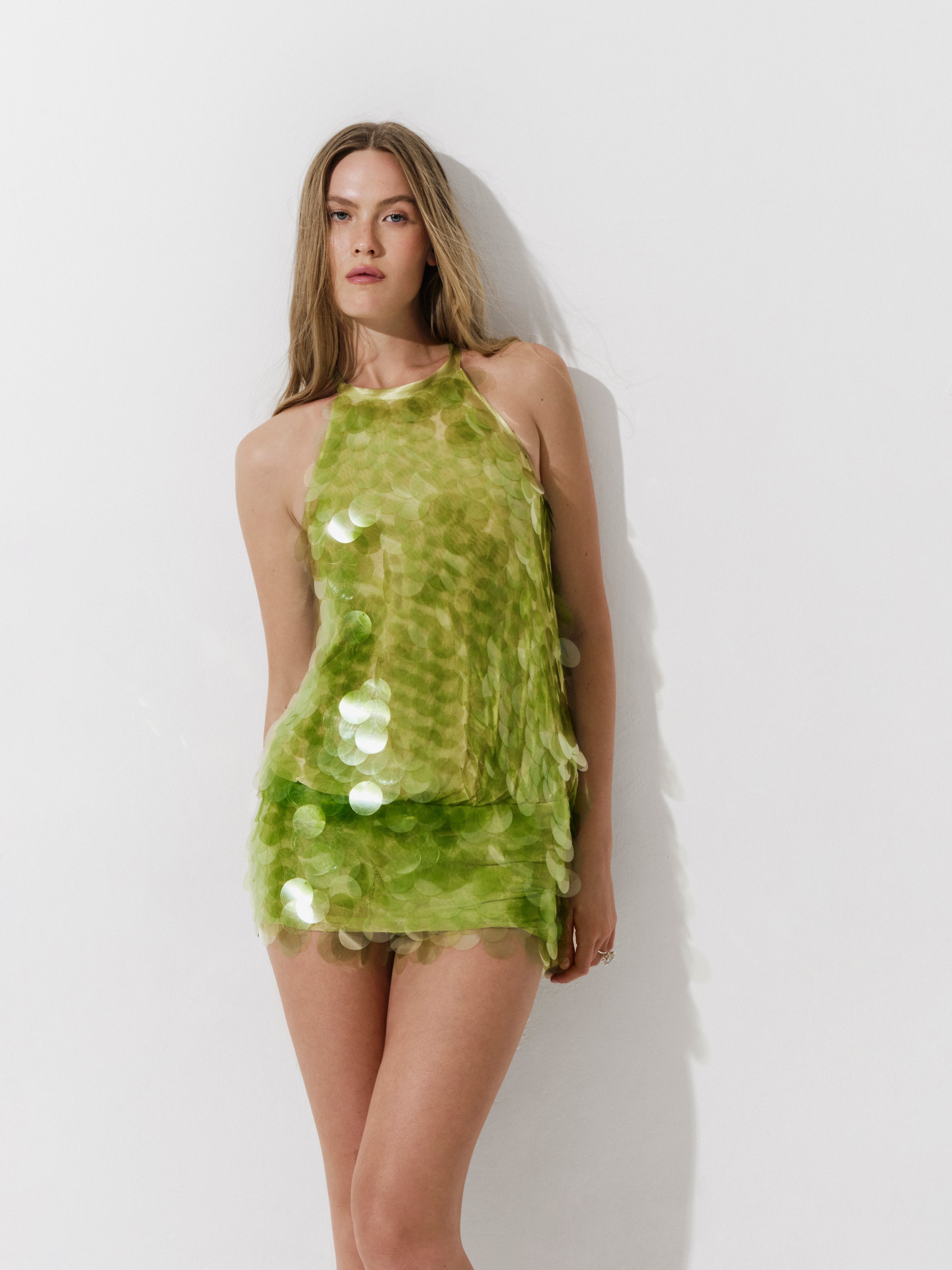 Museum Jumpsuit - Matcha (sequins)