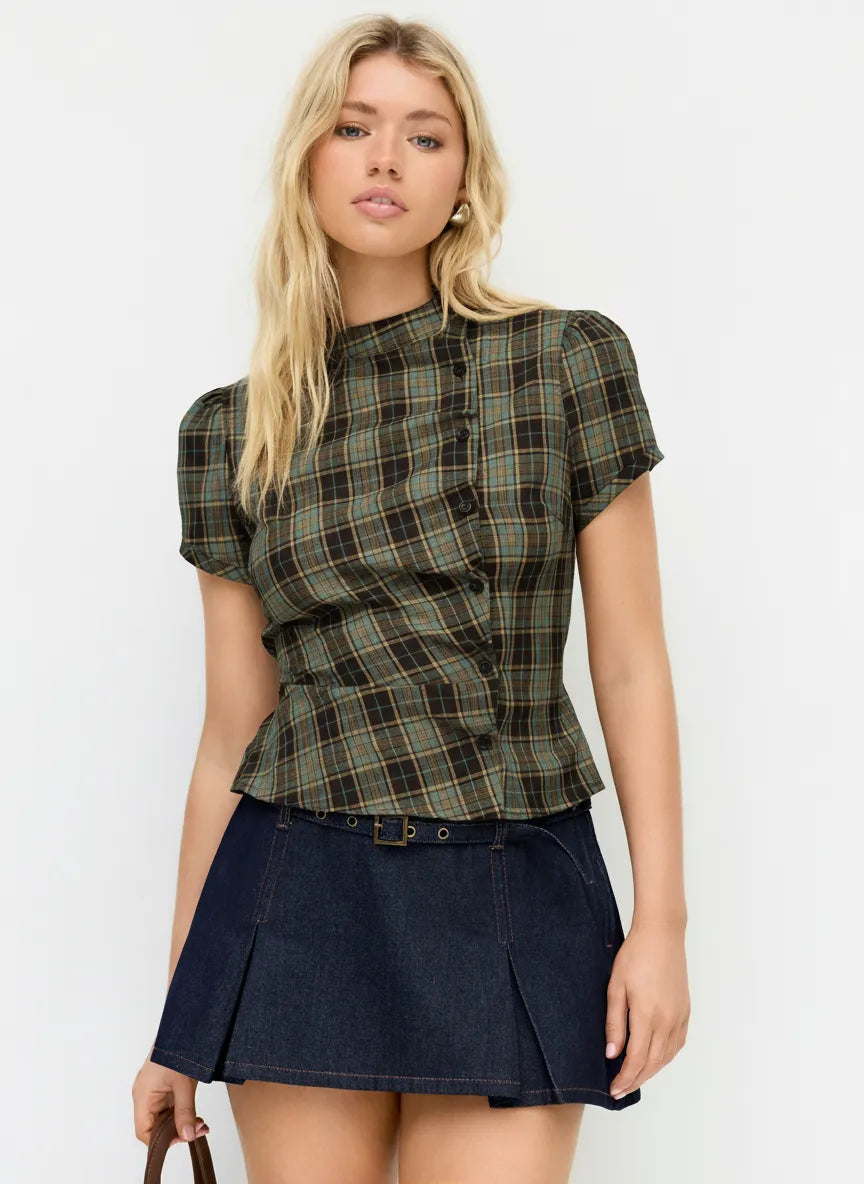 Jessie Plaid Blouse