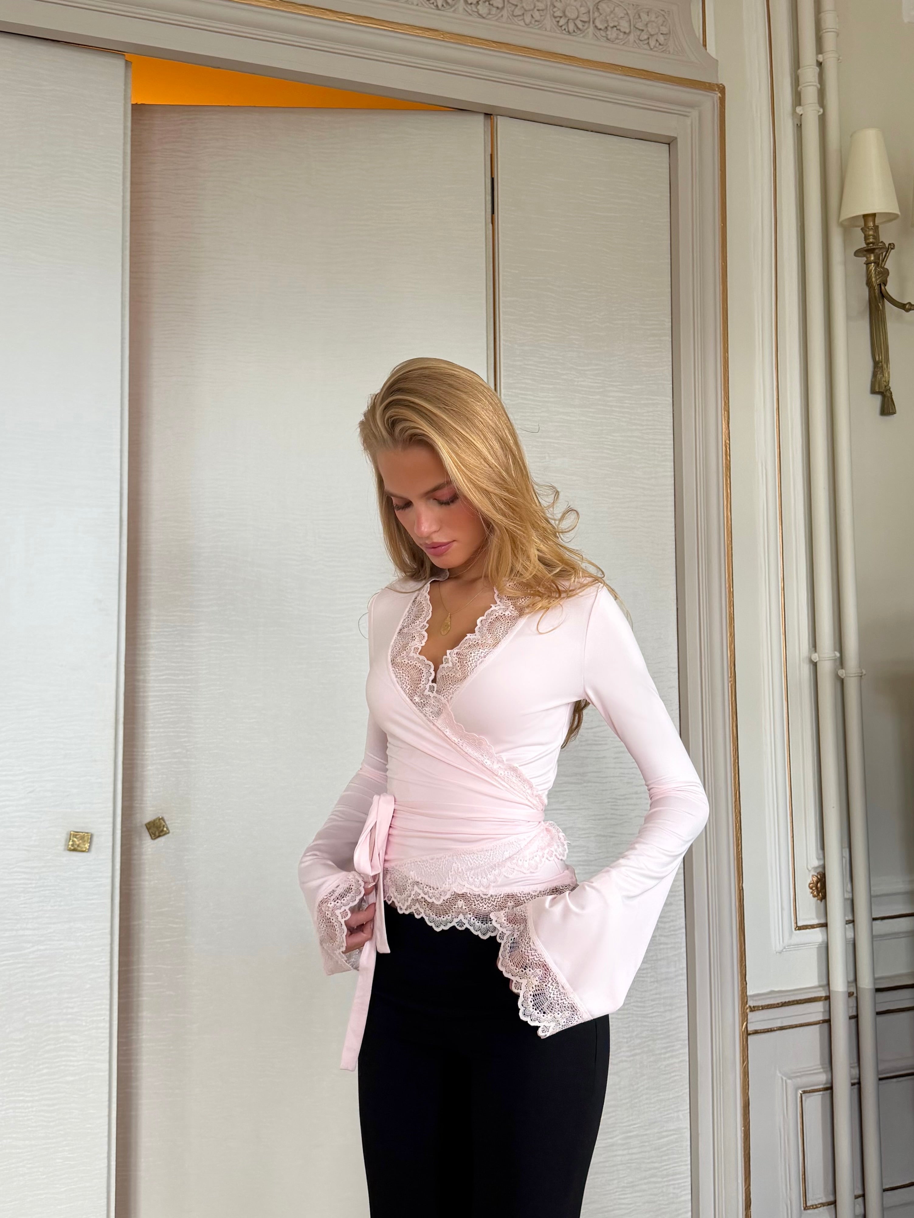 New Ballerina Basic Lace Top – Pink