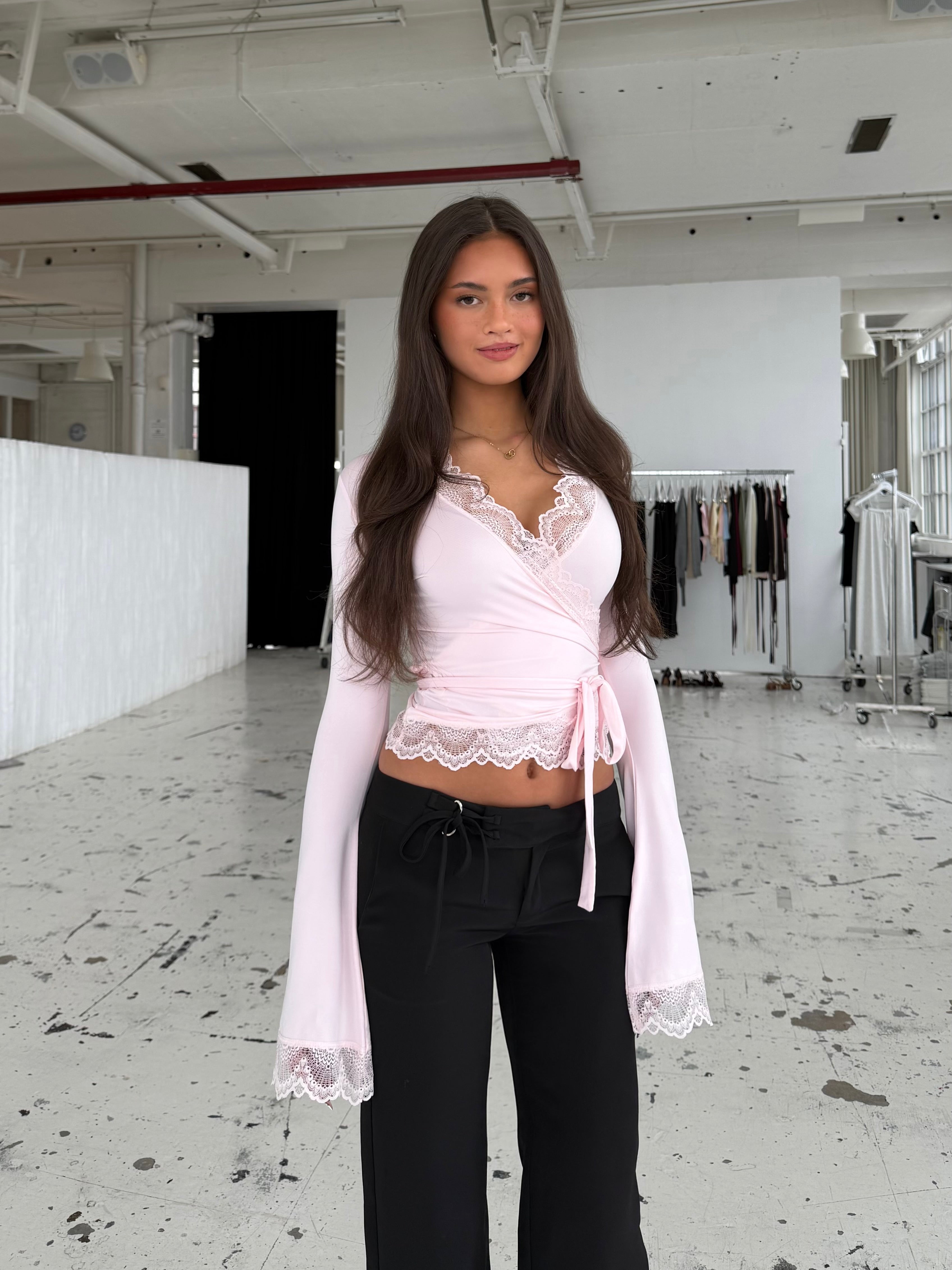New Ballerina Basic Lace Top – Pink