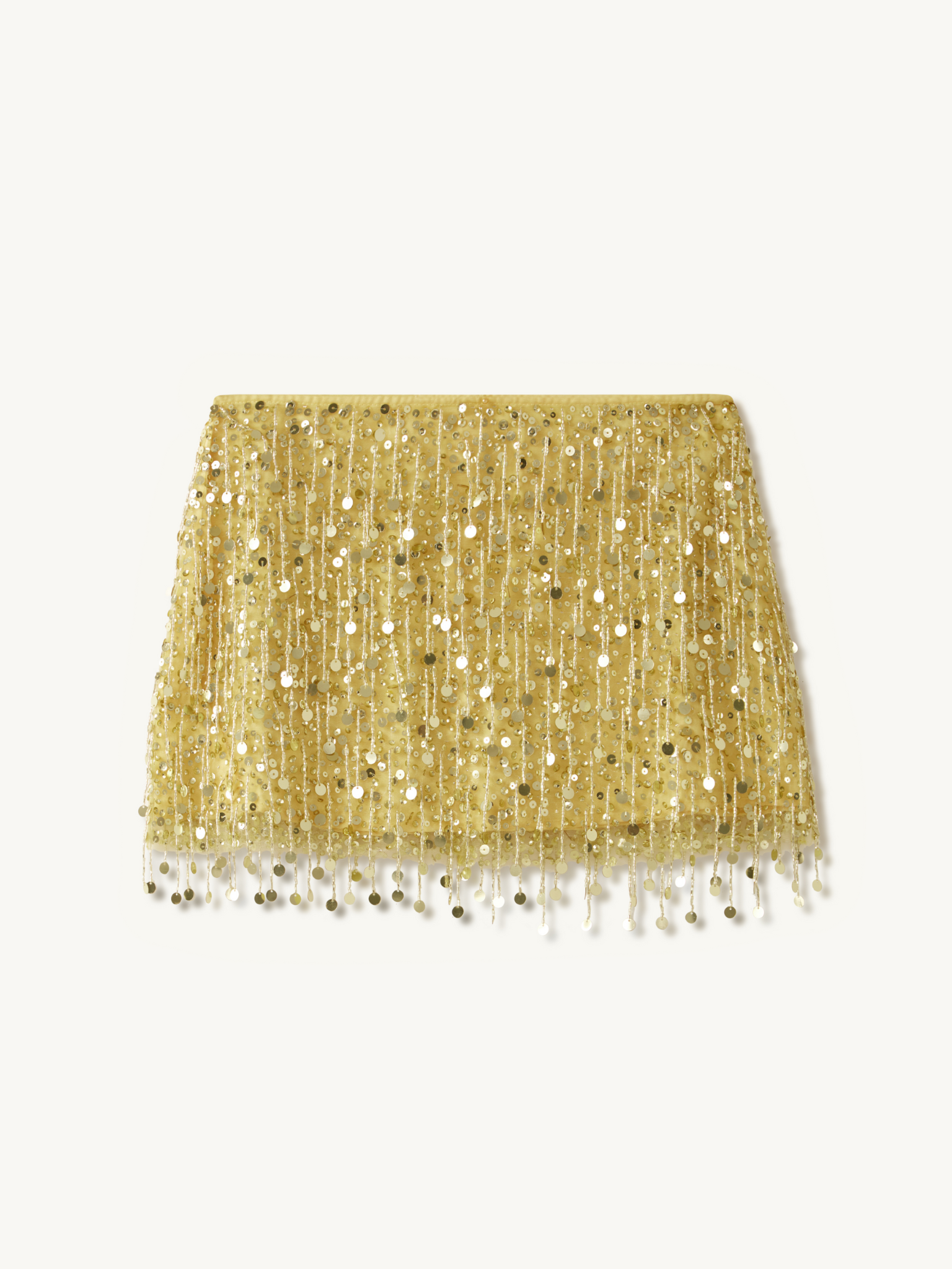 Yasmin Hand Beaded Mini Skirt - Gold