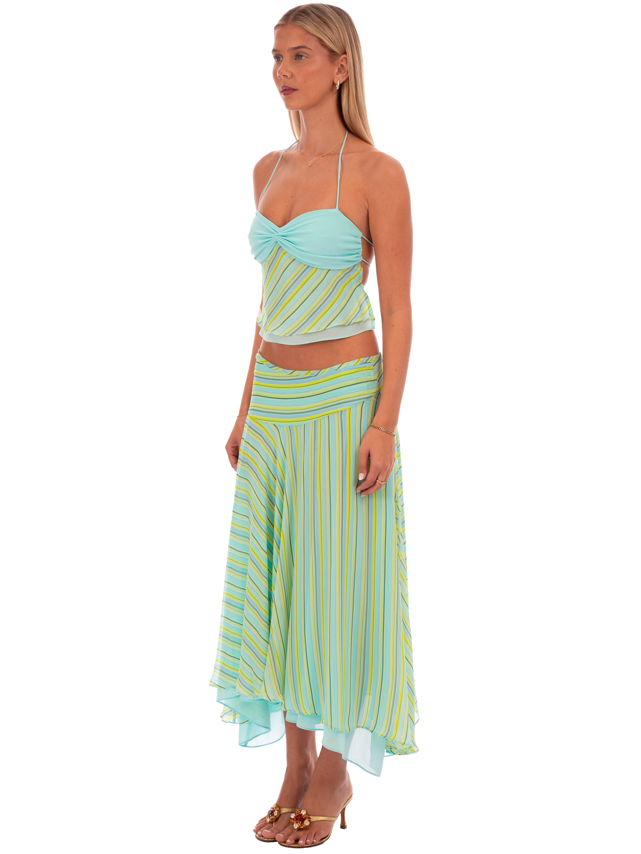 Heidi Midi Skirt - Tropic