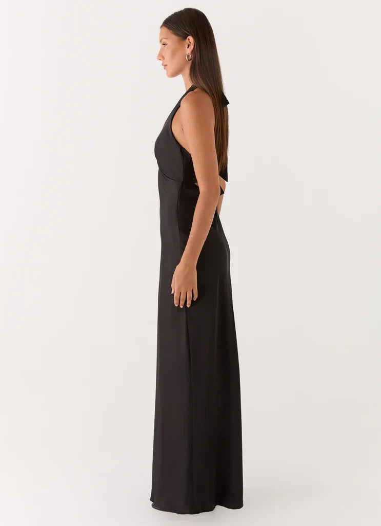 Heavy Hearted Satin Maxi Dress