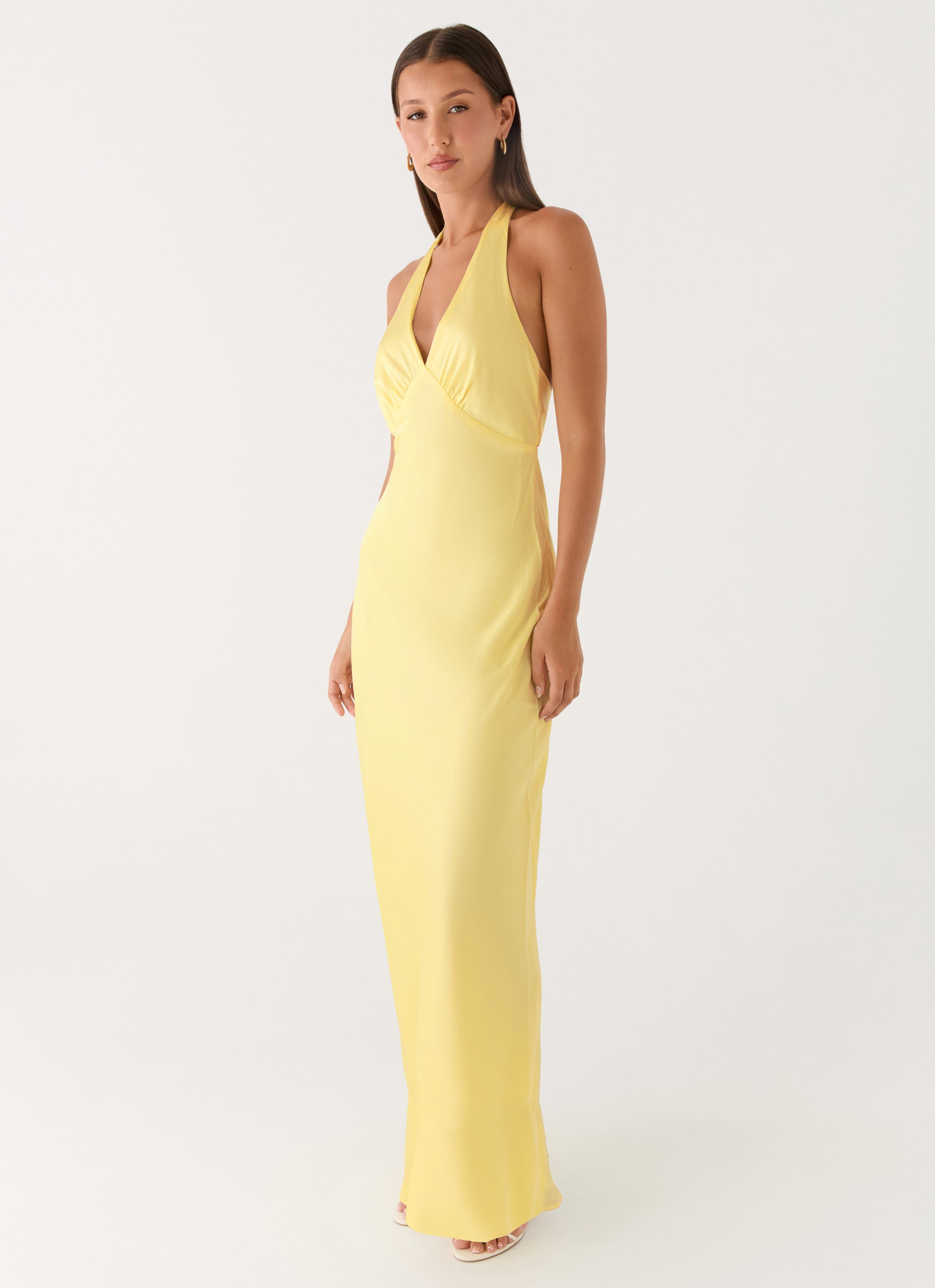 Heavy Hearted Satin Maxi Dress