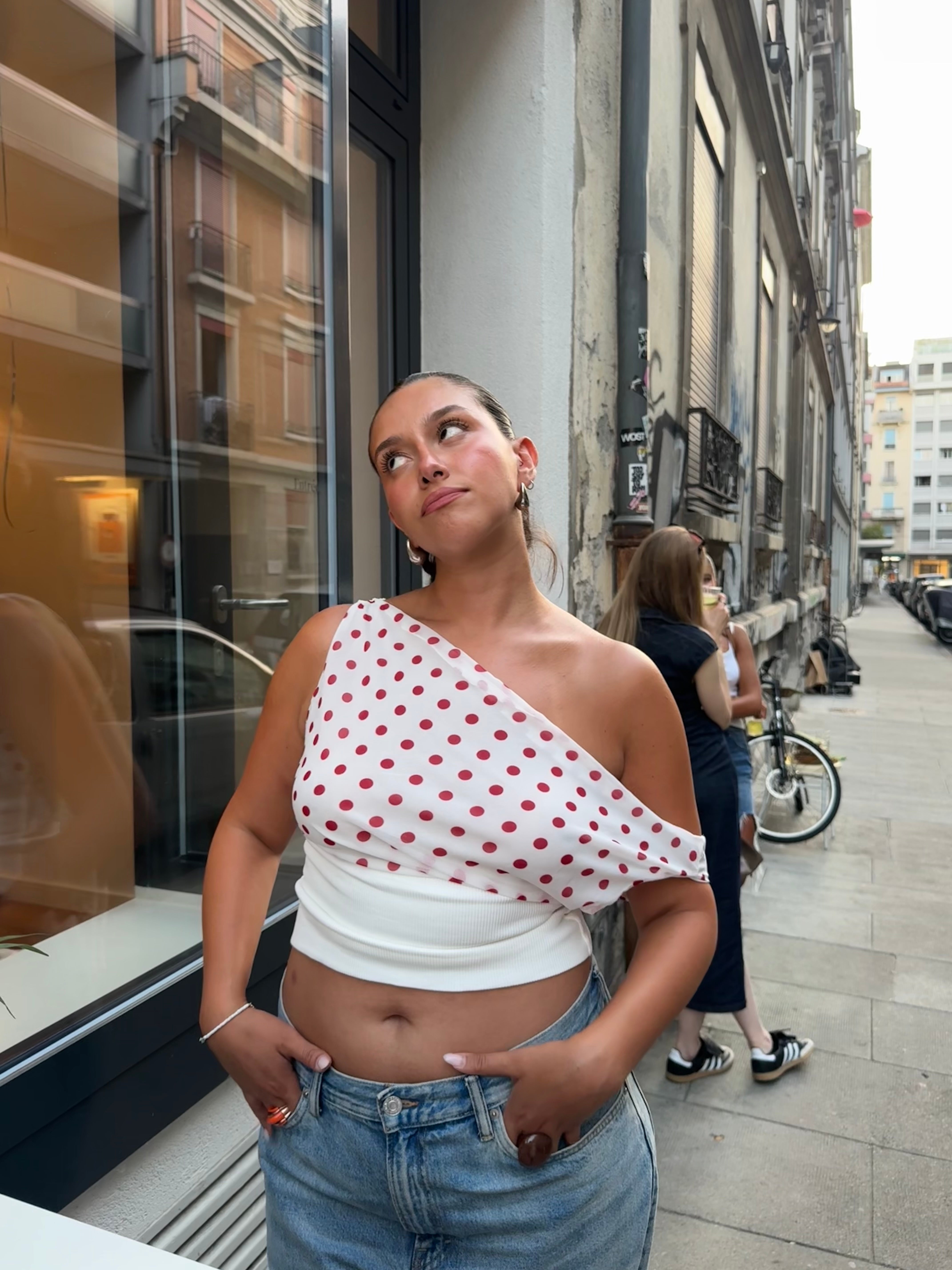Kimmie polka dotted top