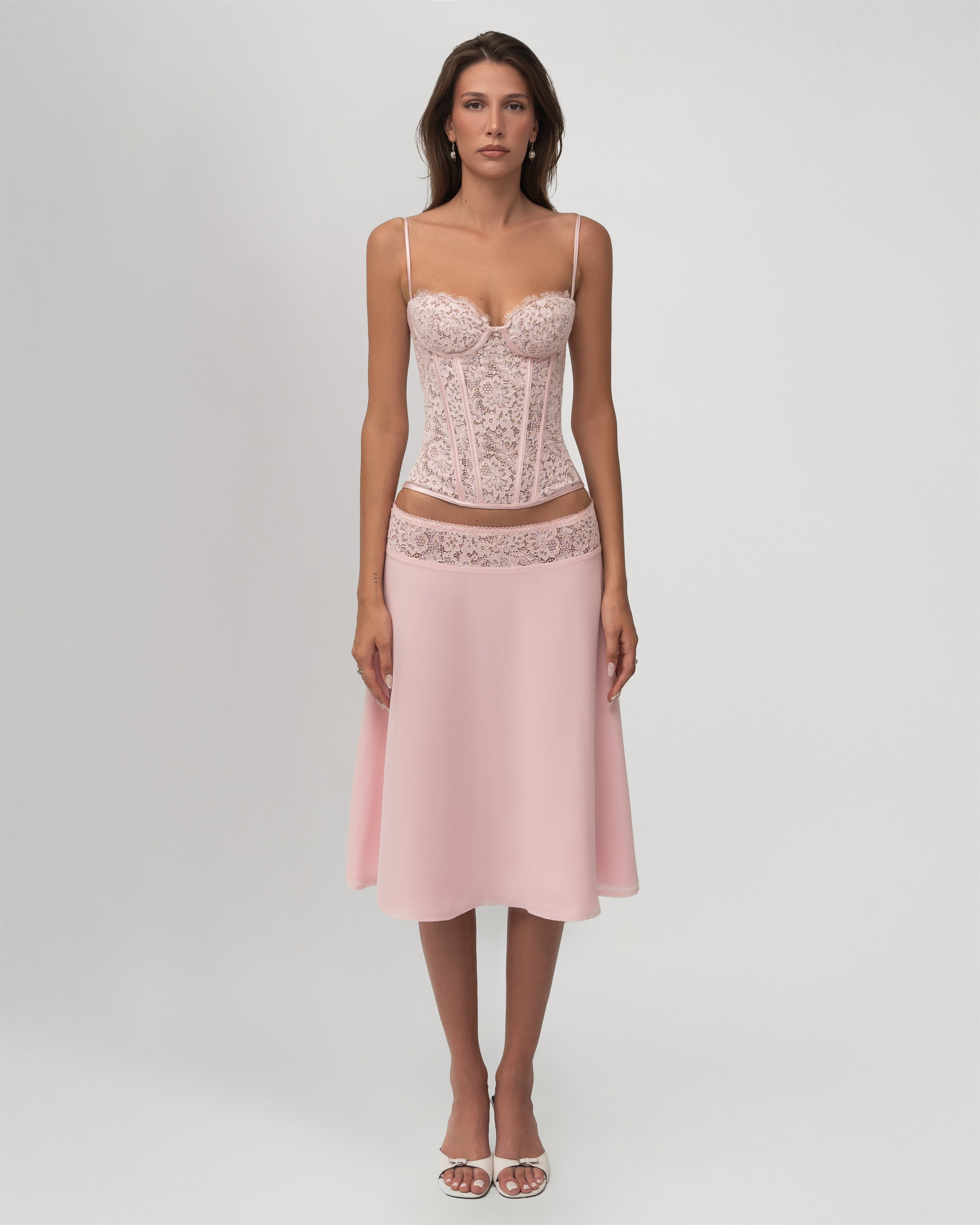 Bloom Skirt and Top Set - Pink