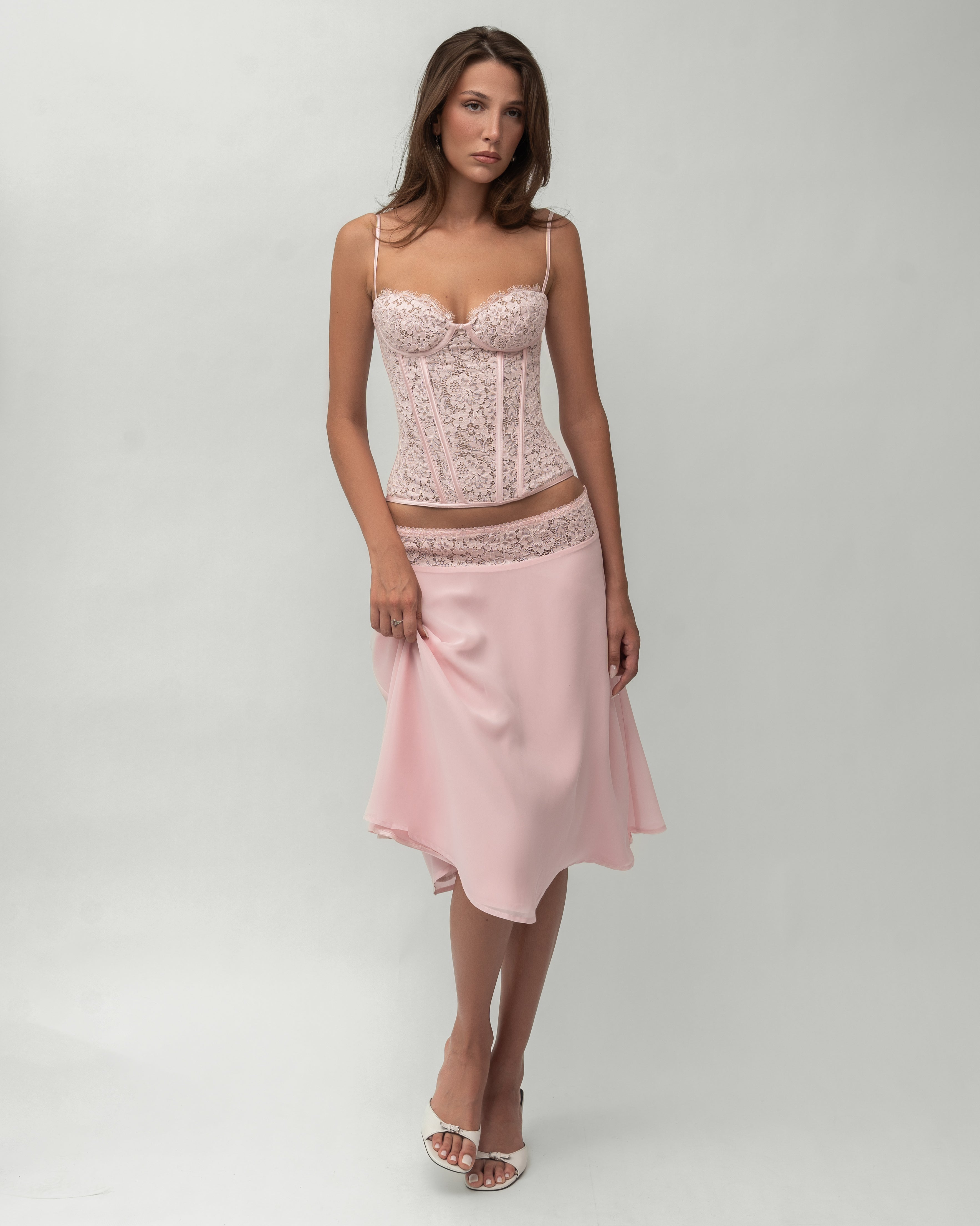 Bloom Skirt and Top Set - Pink