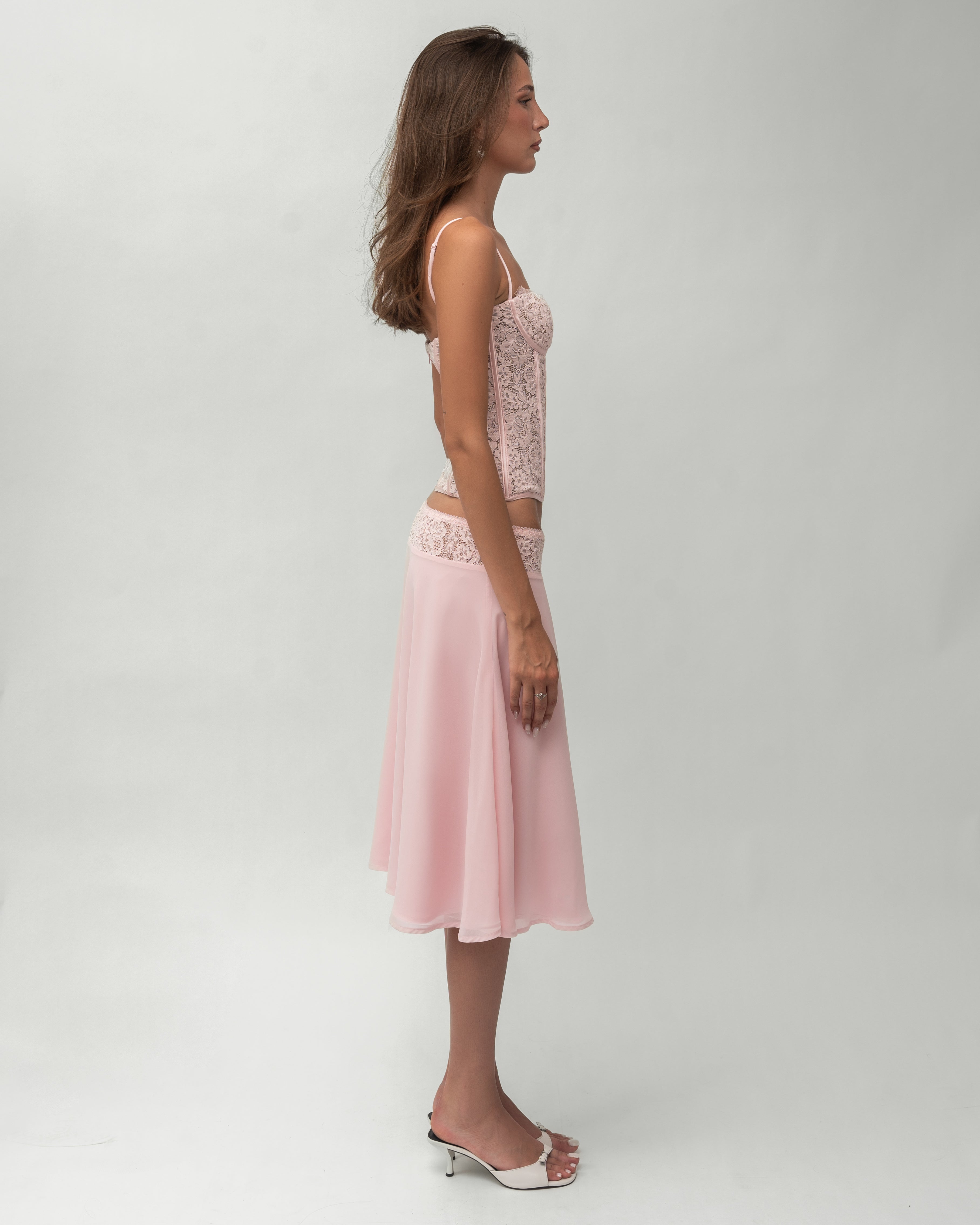 Bloom Skirt and Top Set - Pink