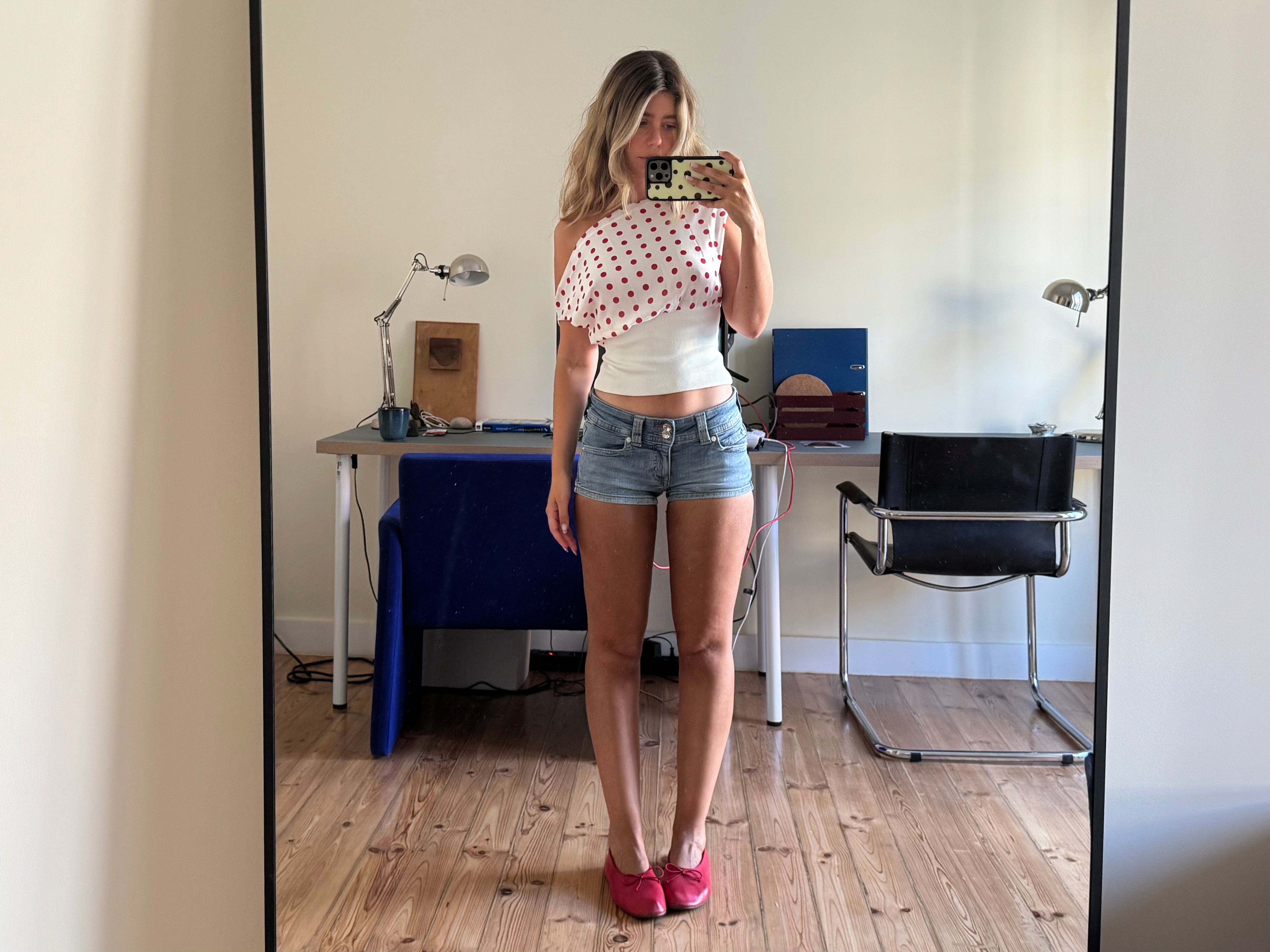 Kimmie polka dotted top