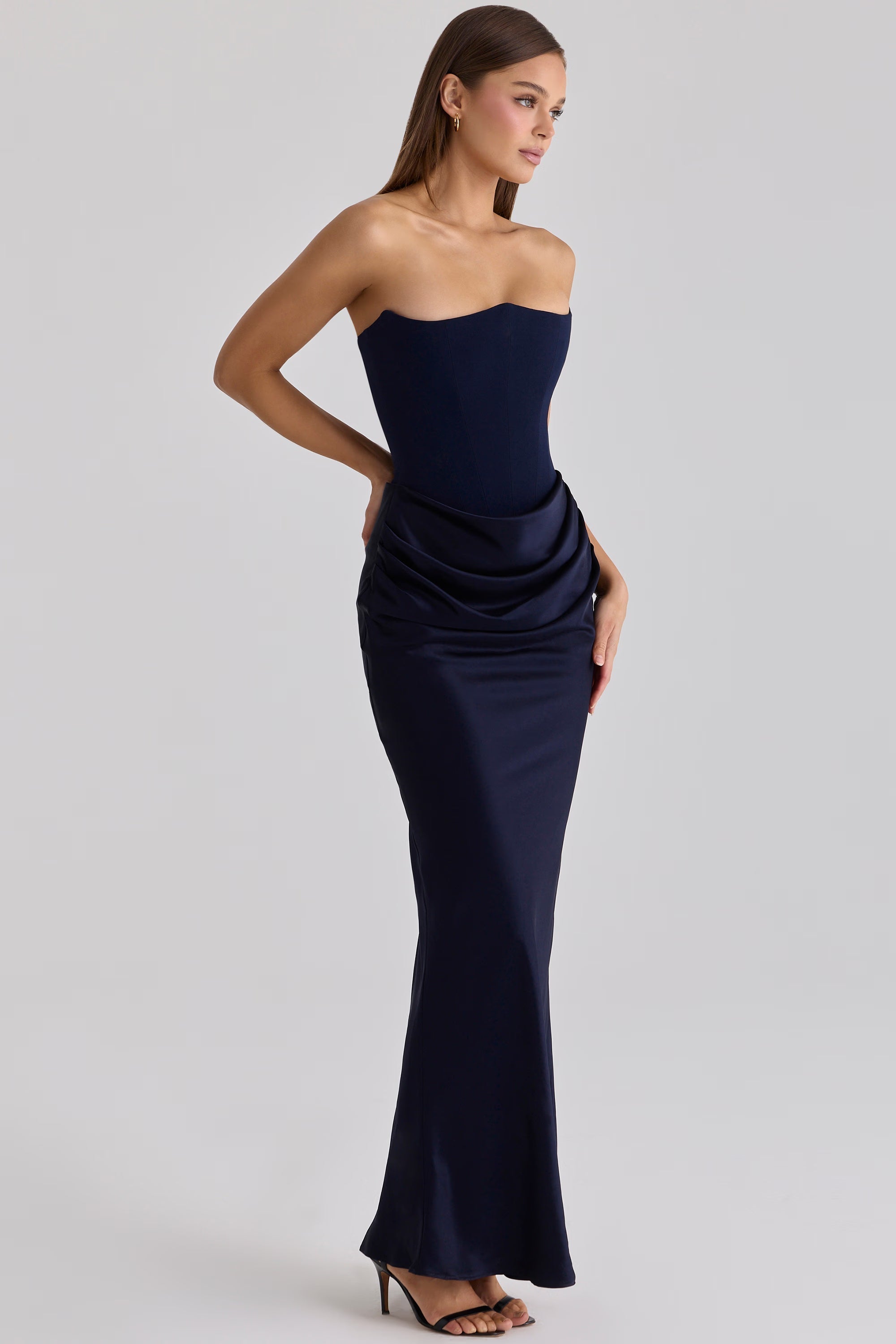 Strapless Corset Maxi Dress