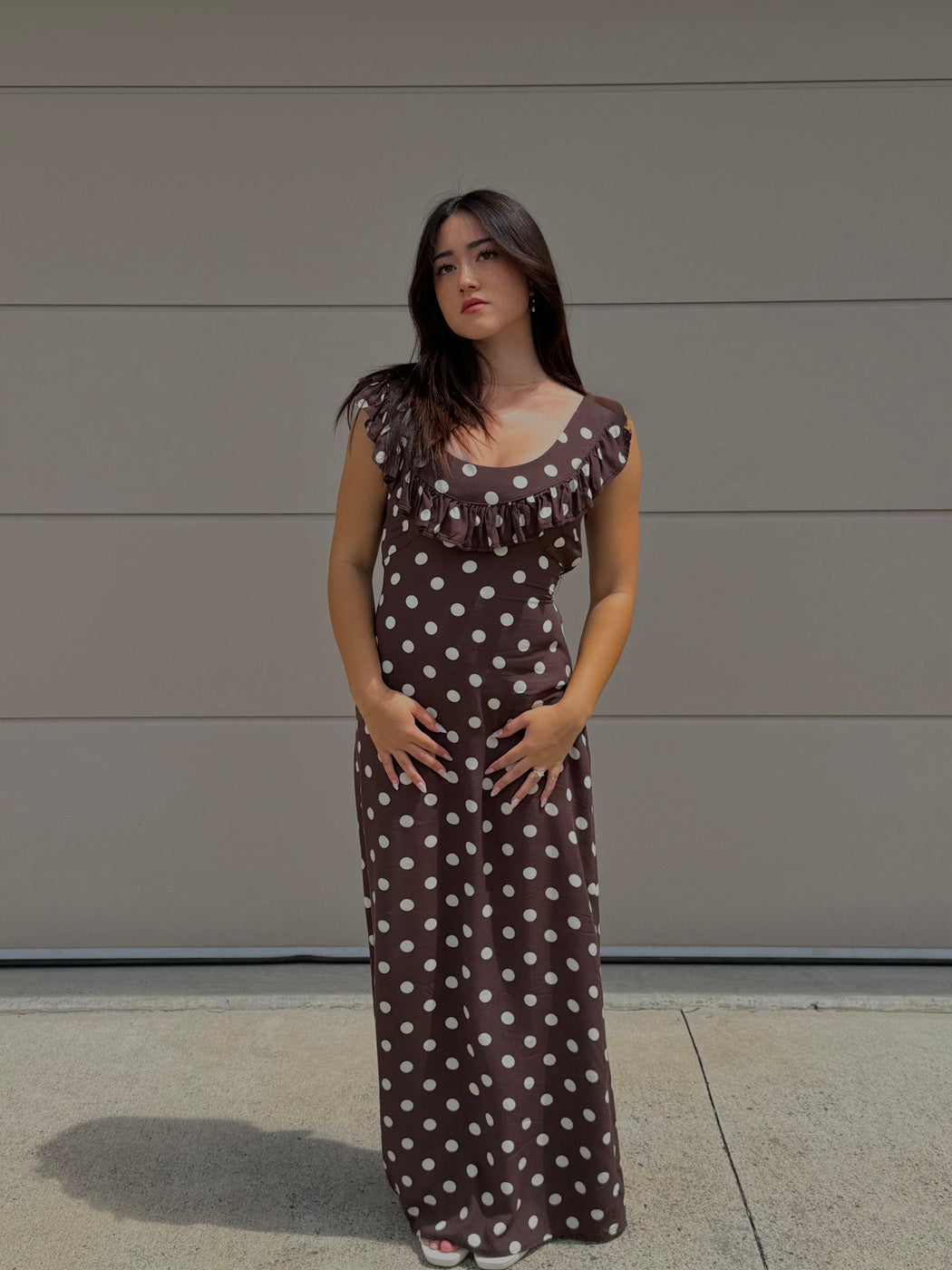 Luna dress with polka dots