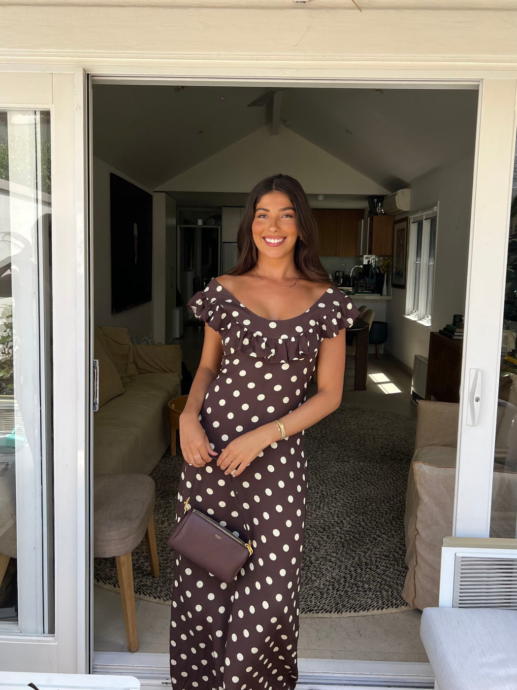 Luna dress with polka dots