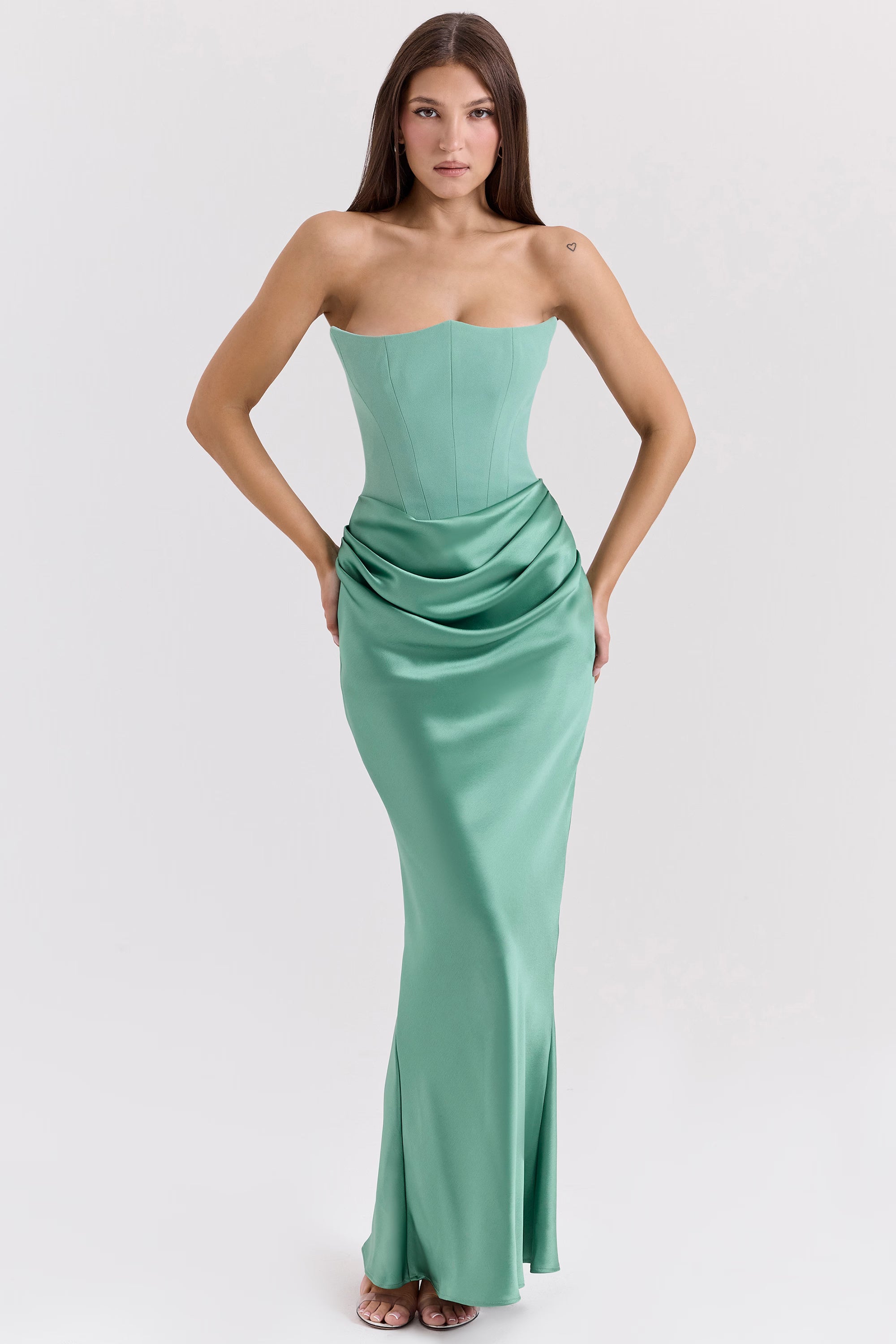 Strapless Corset Maxi Dress