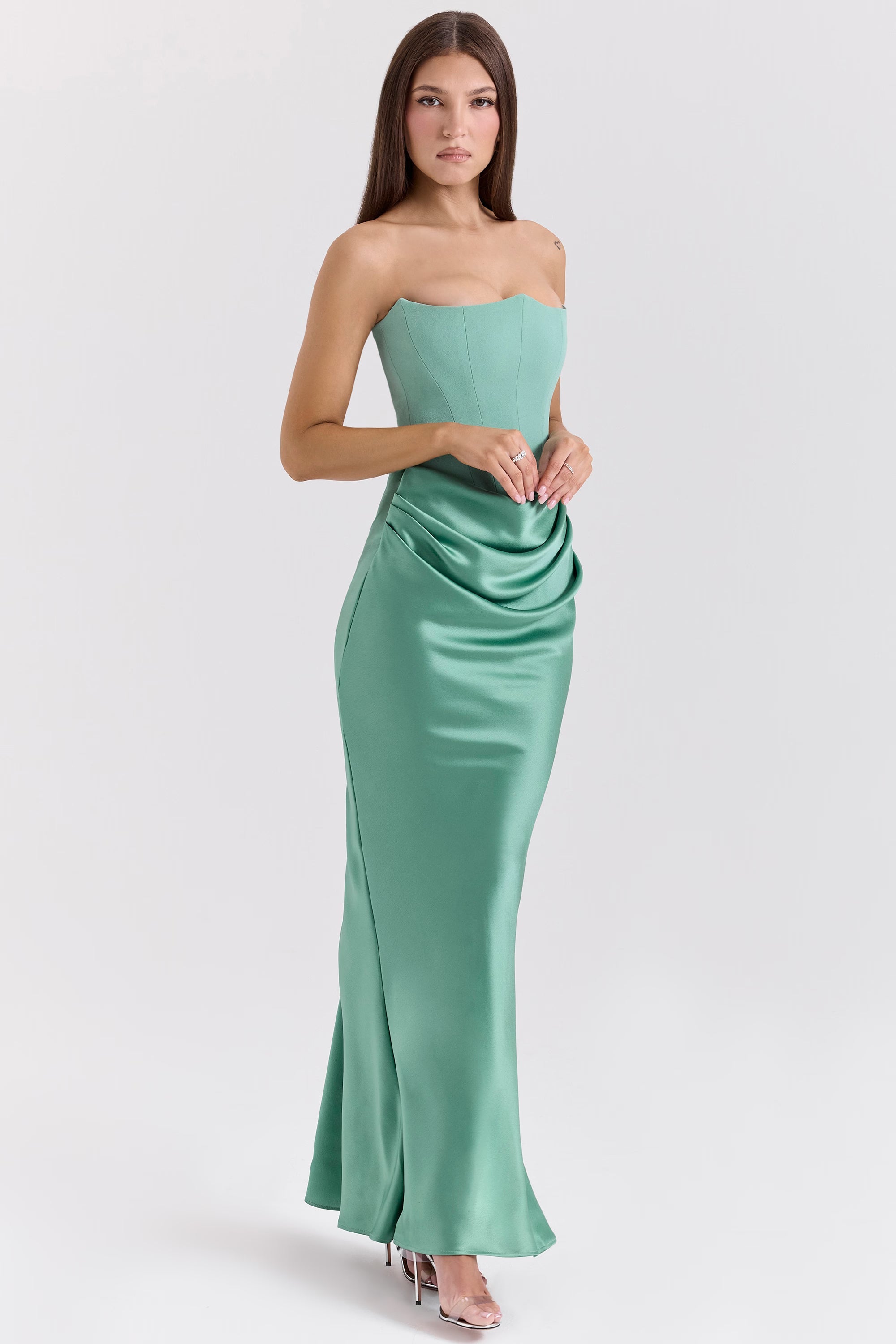 Strapless Corset Maxi Dress