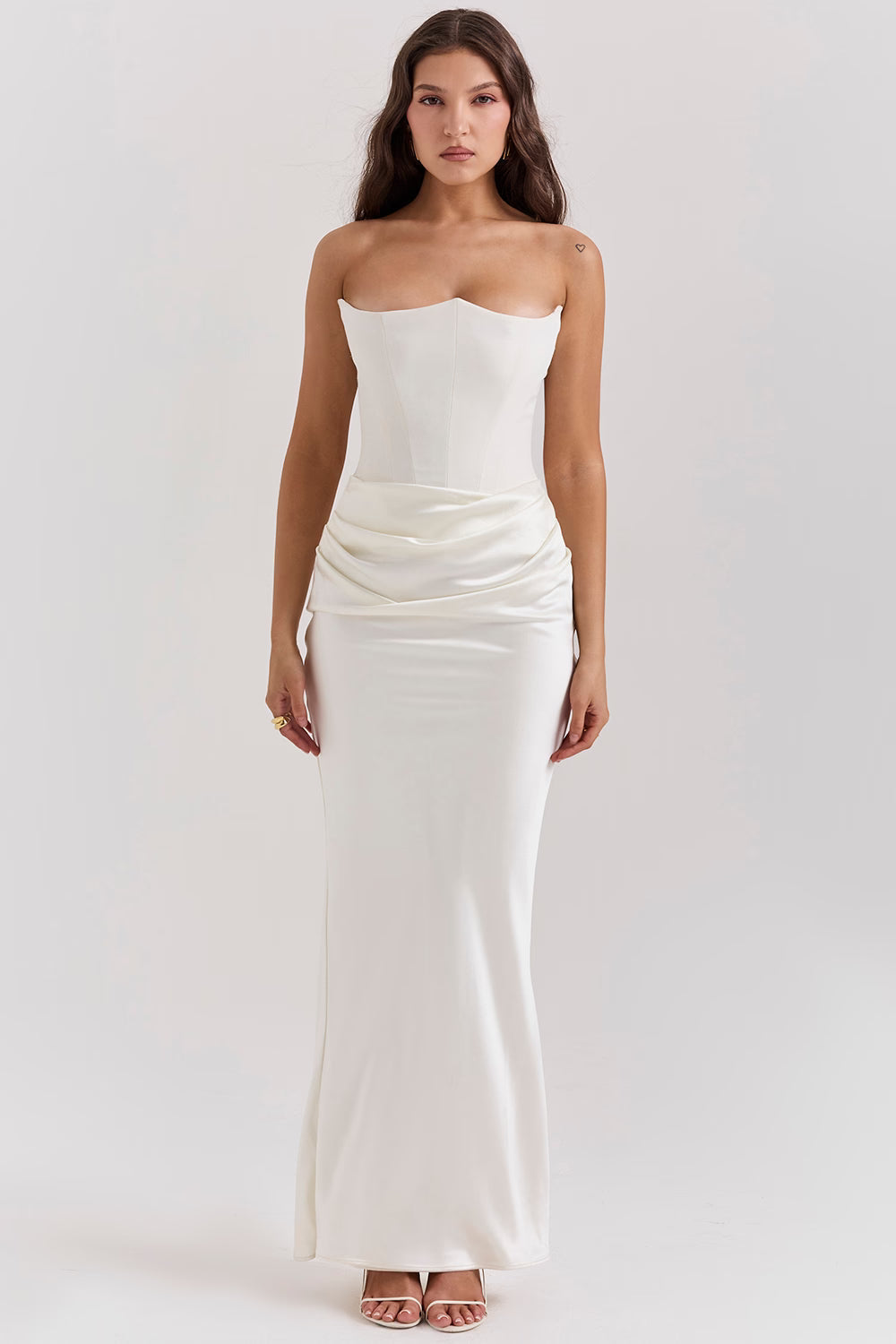 Strapless Corset Maxi Dress