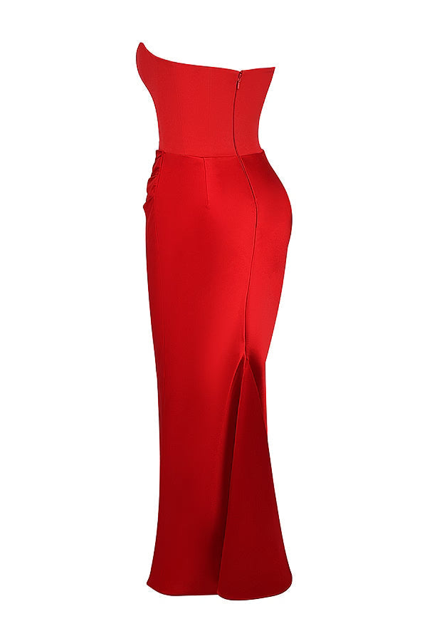 Strapless Corset Maxi Dress