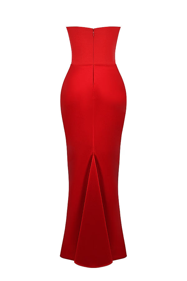 Strapless Corset Maxi Dress