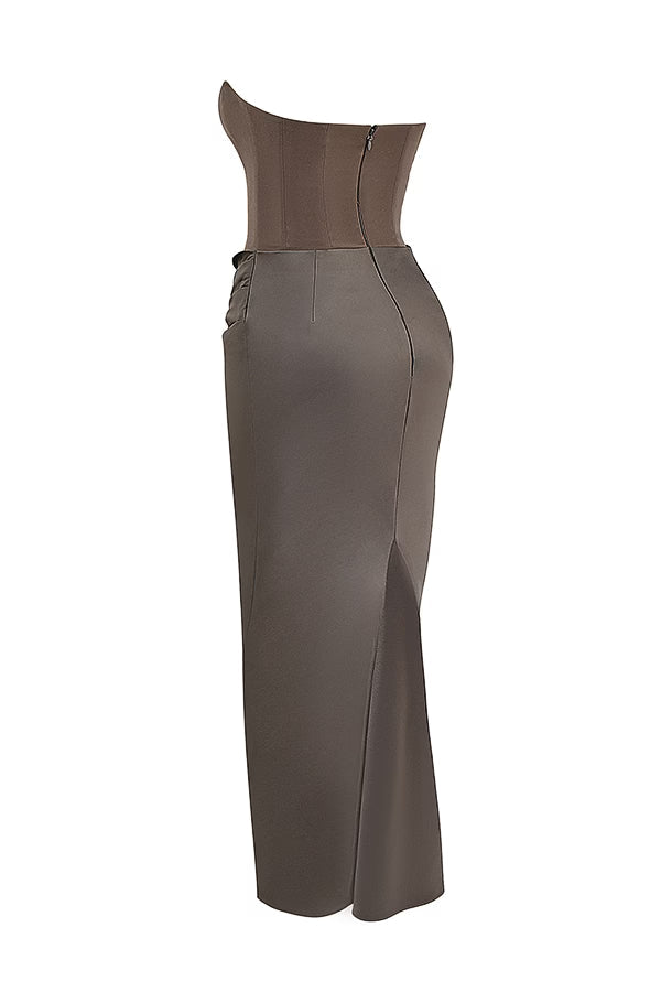 Strapless Corset Maxi Dress
