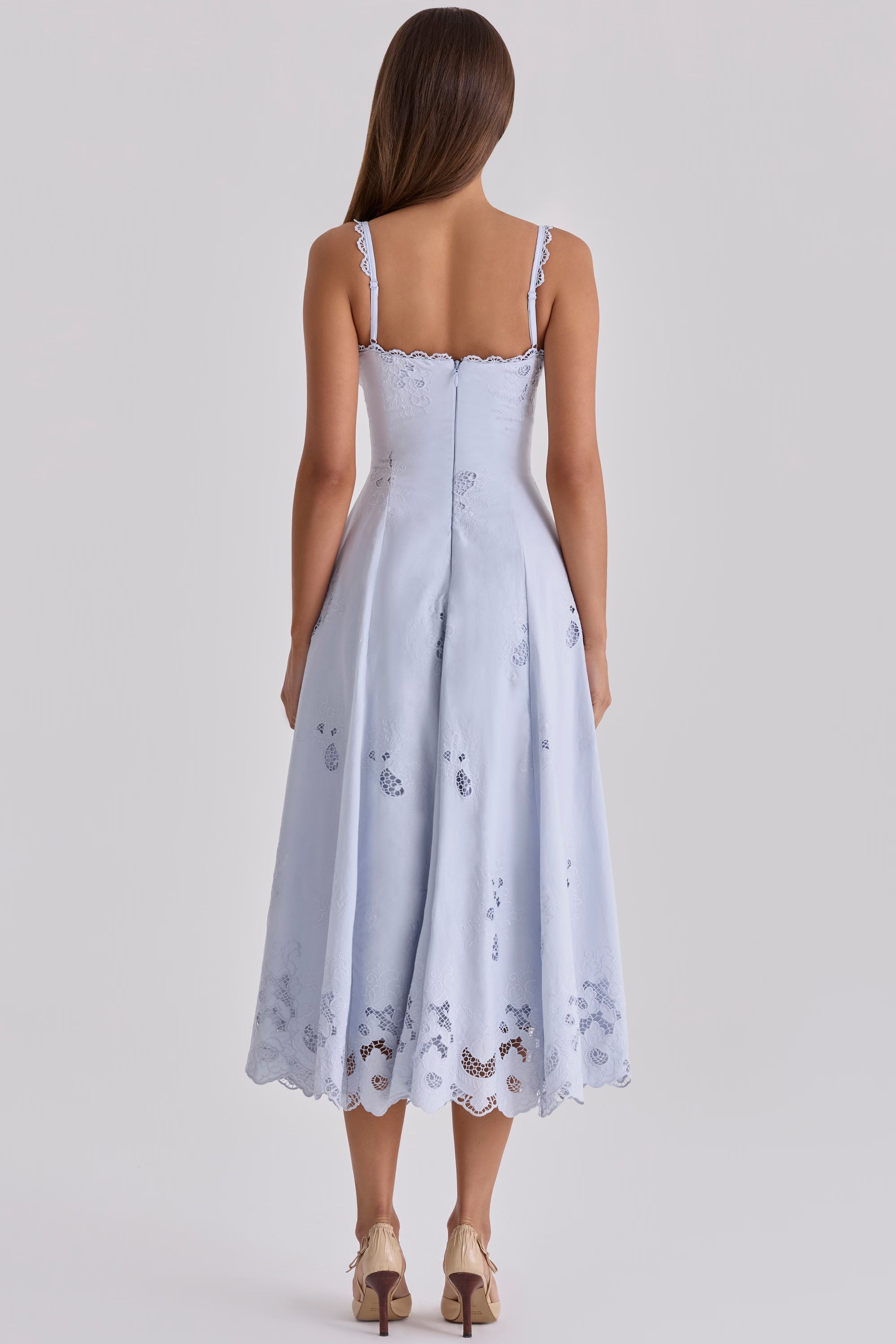 Cotton broderie anglaise midi sundress