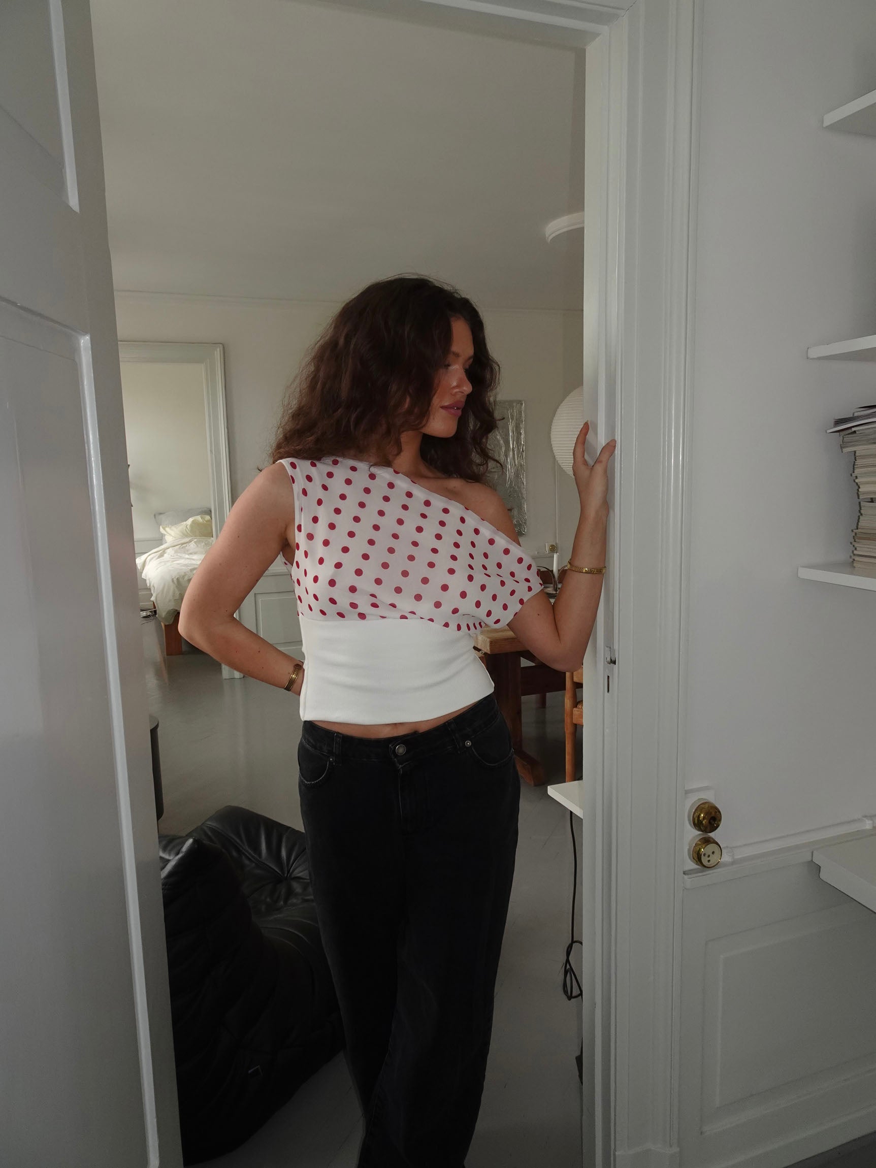 Kimmie polka dotted top