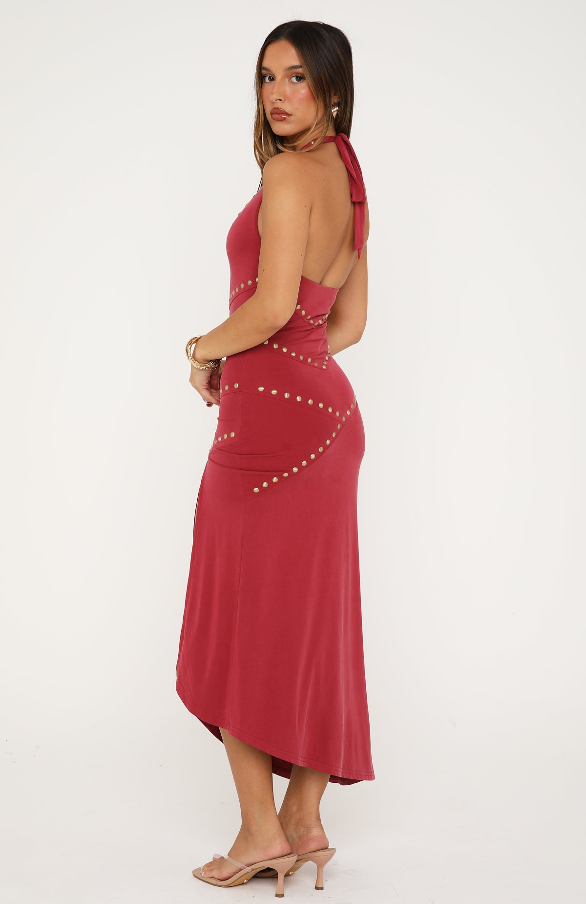 Hot To Handle Midi Dress - Raspberry