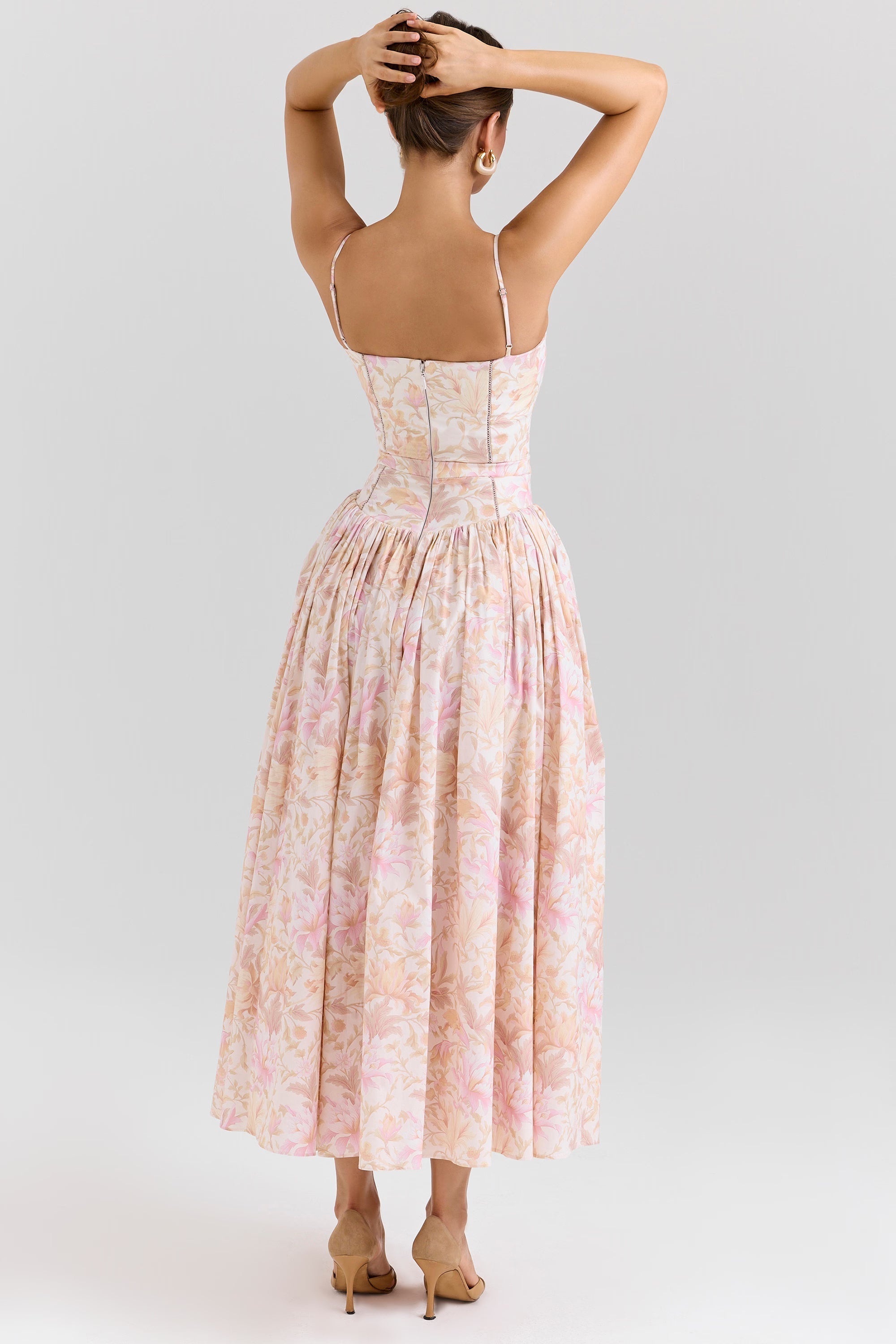 Posy print cotton maxi sundress