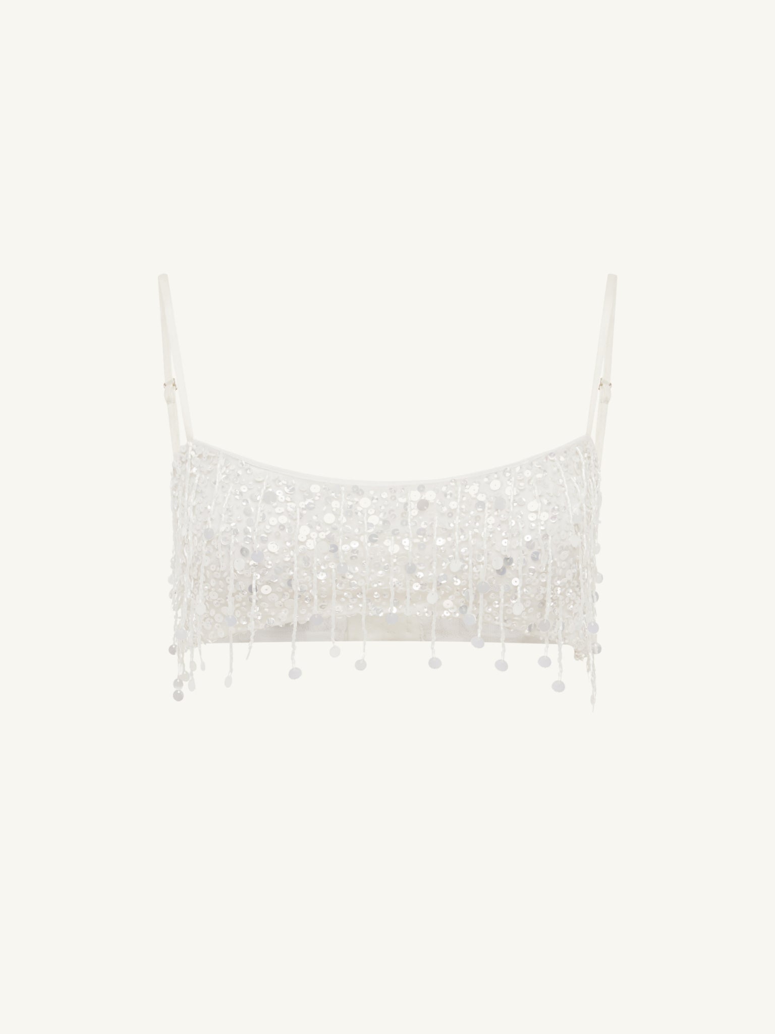 Yasmin Hand Beaded Bralette - Natural