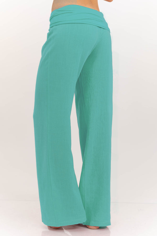Coral Foldover Trousers
