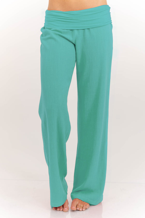Coral Foldover Trousers