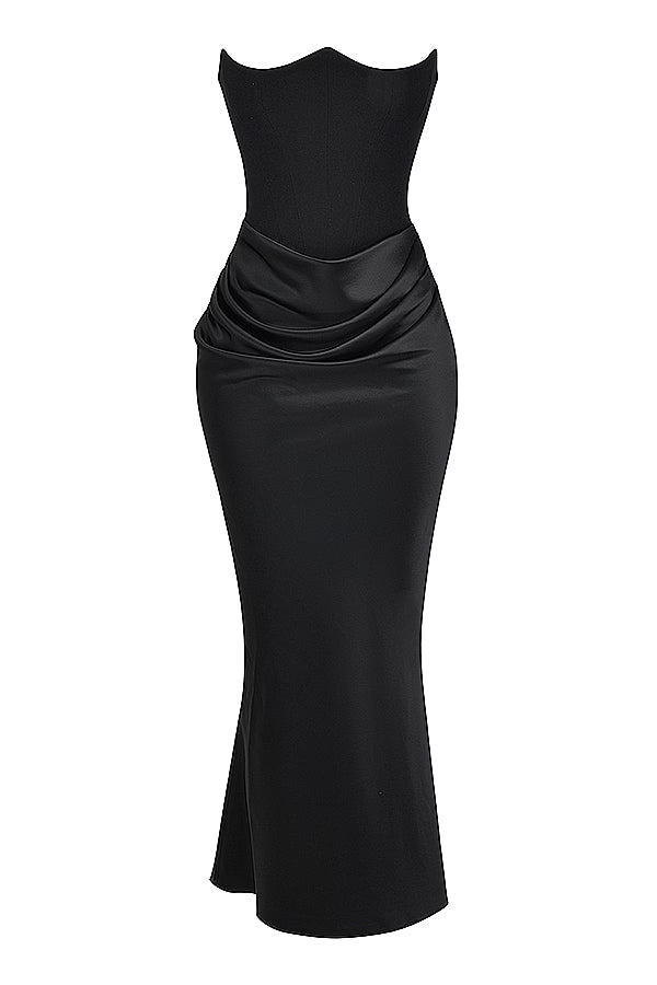 Strapless Corset Maxi Dress