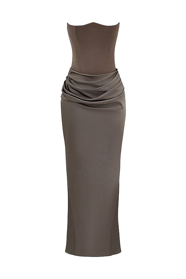 Strapless Corset Maxi Dress