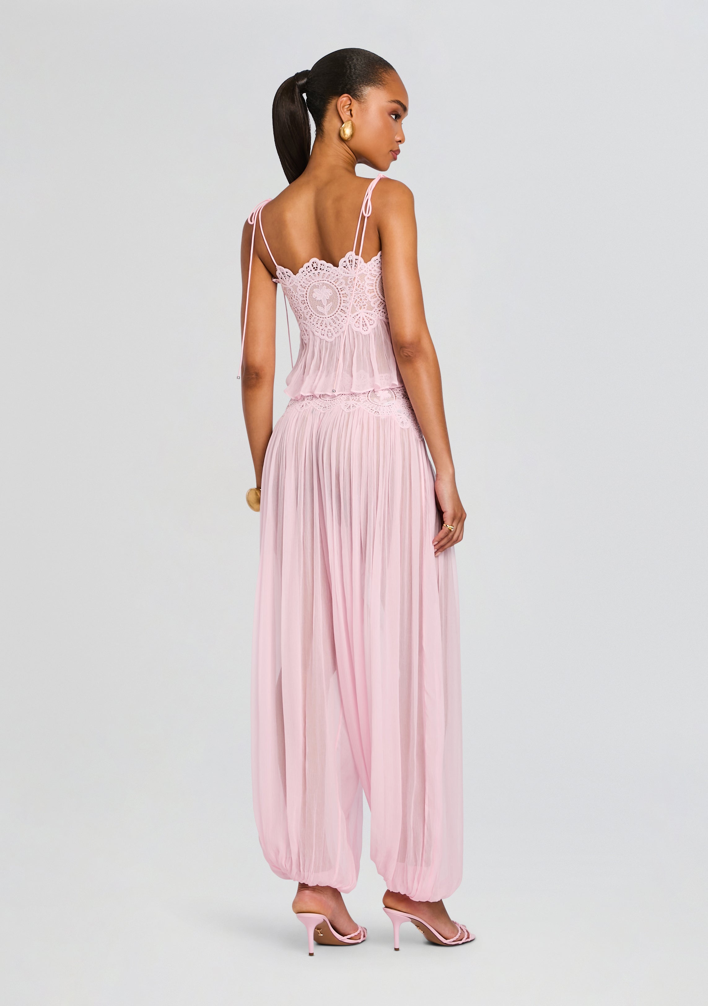 Luenie Chiffon Top - Pink