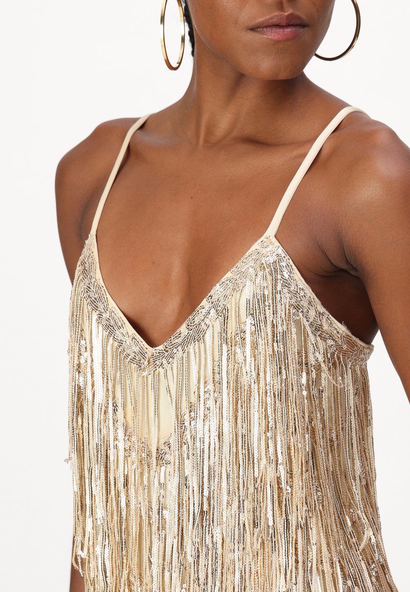 Twinset Dress - Matte Gold