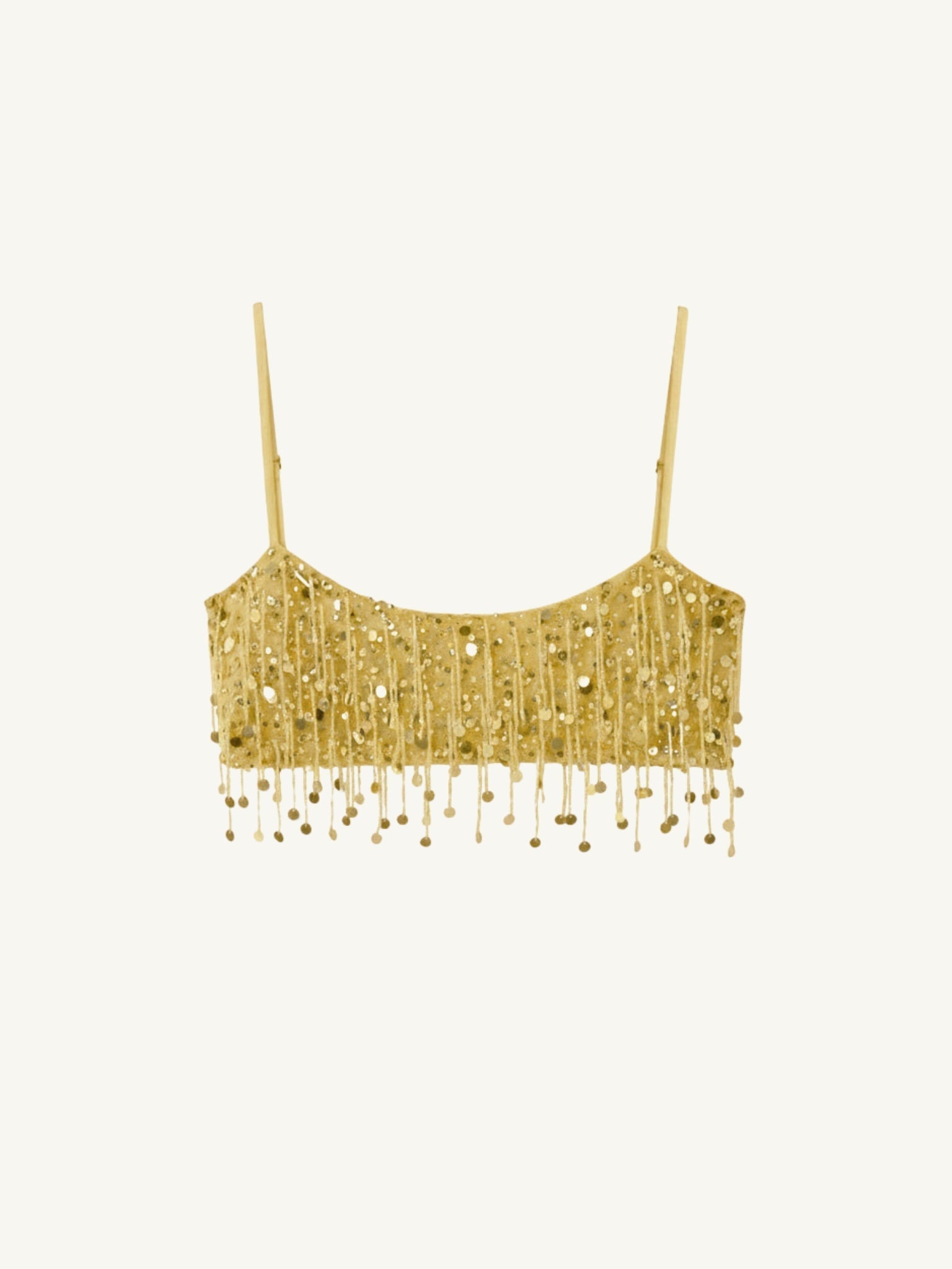 Yasmin Hand Beaded Bralette - Gold