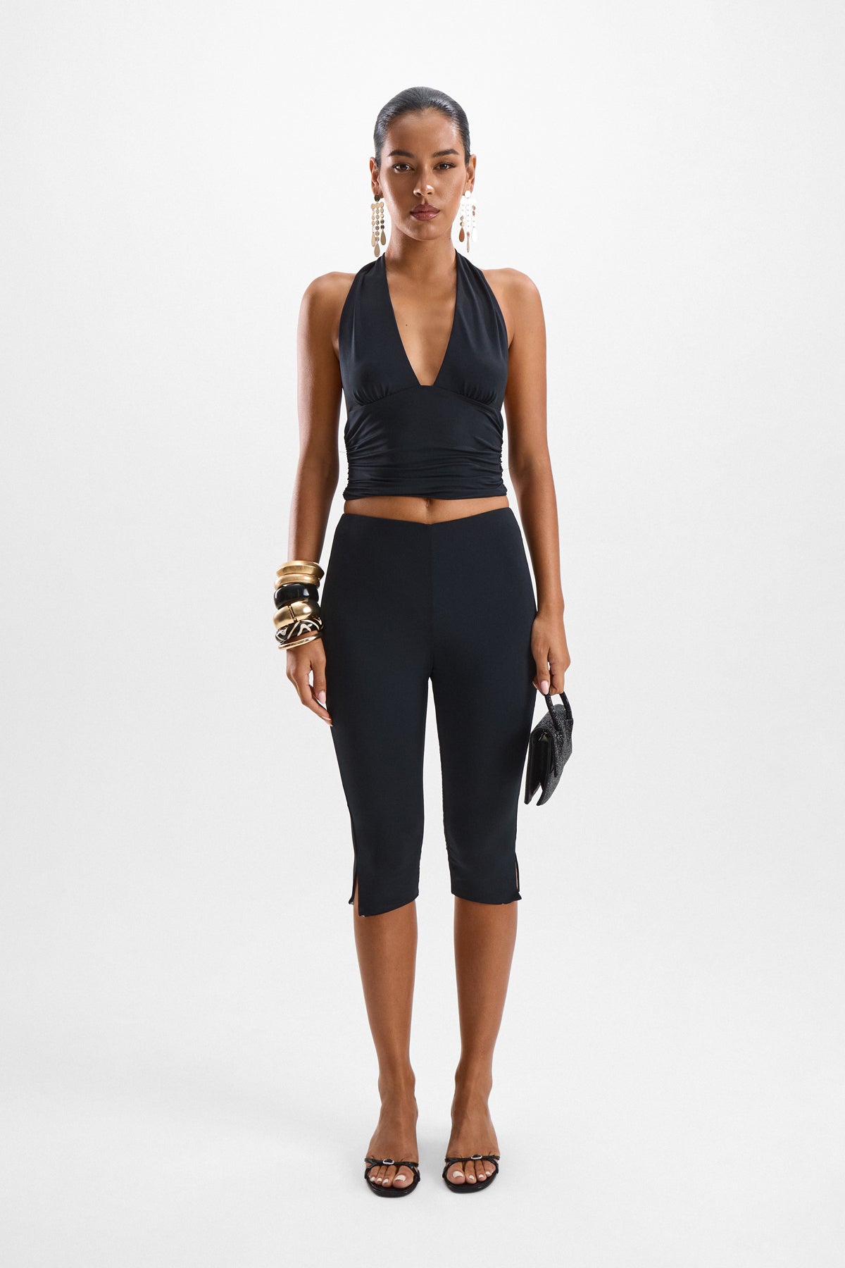 Eleganza Halter Top - Black