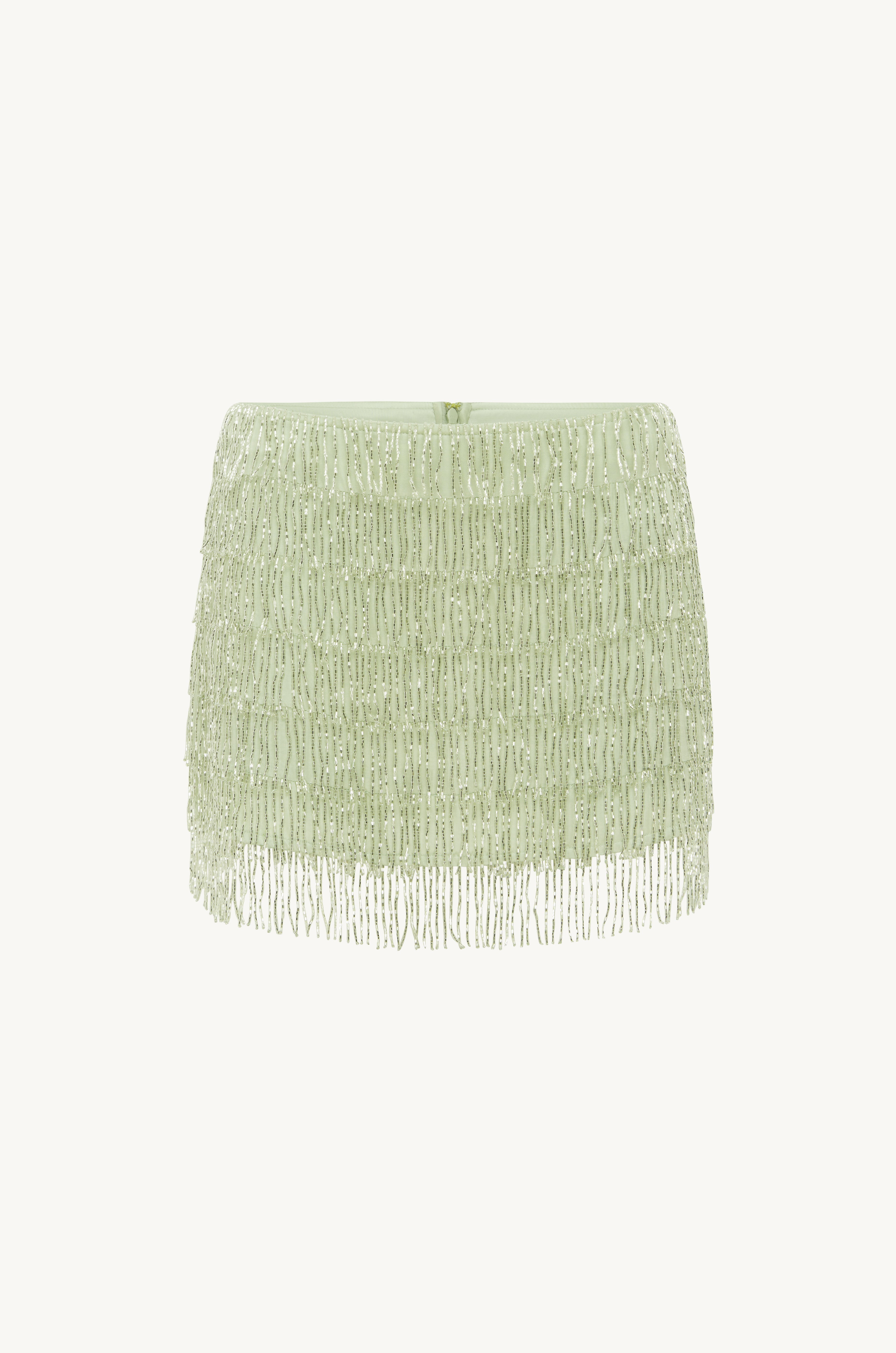 Marcia Beaded Mini Skirt - Sage Green