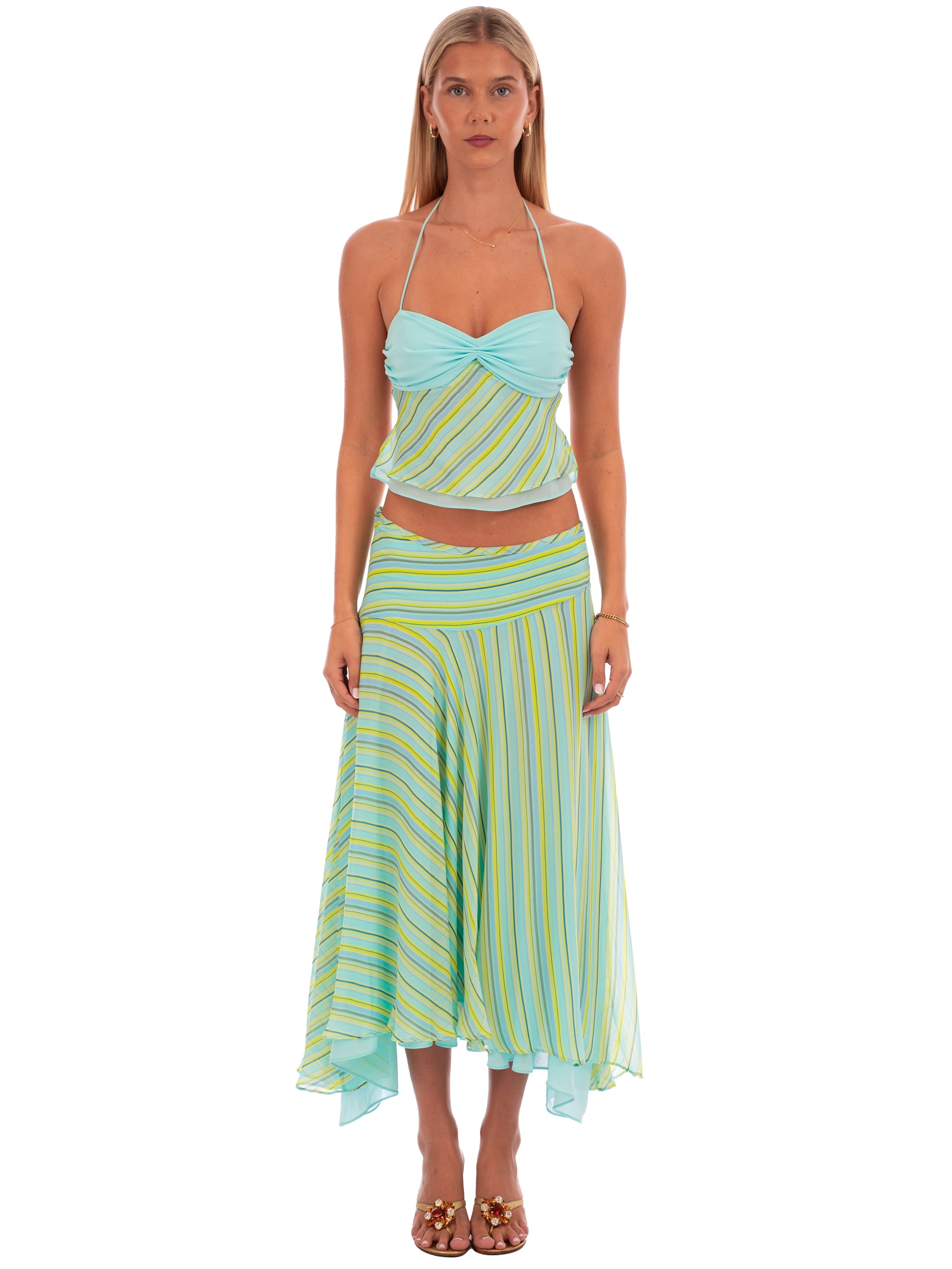 Heidi Midi Skirt - Tropic