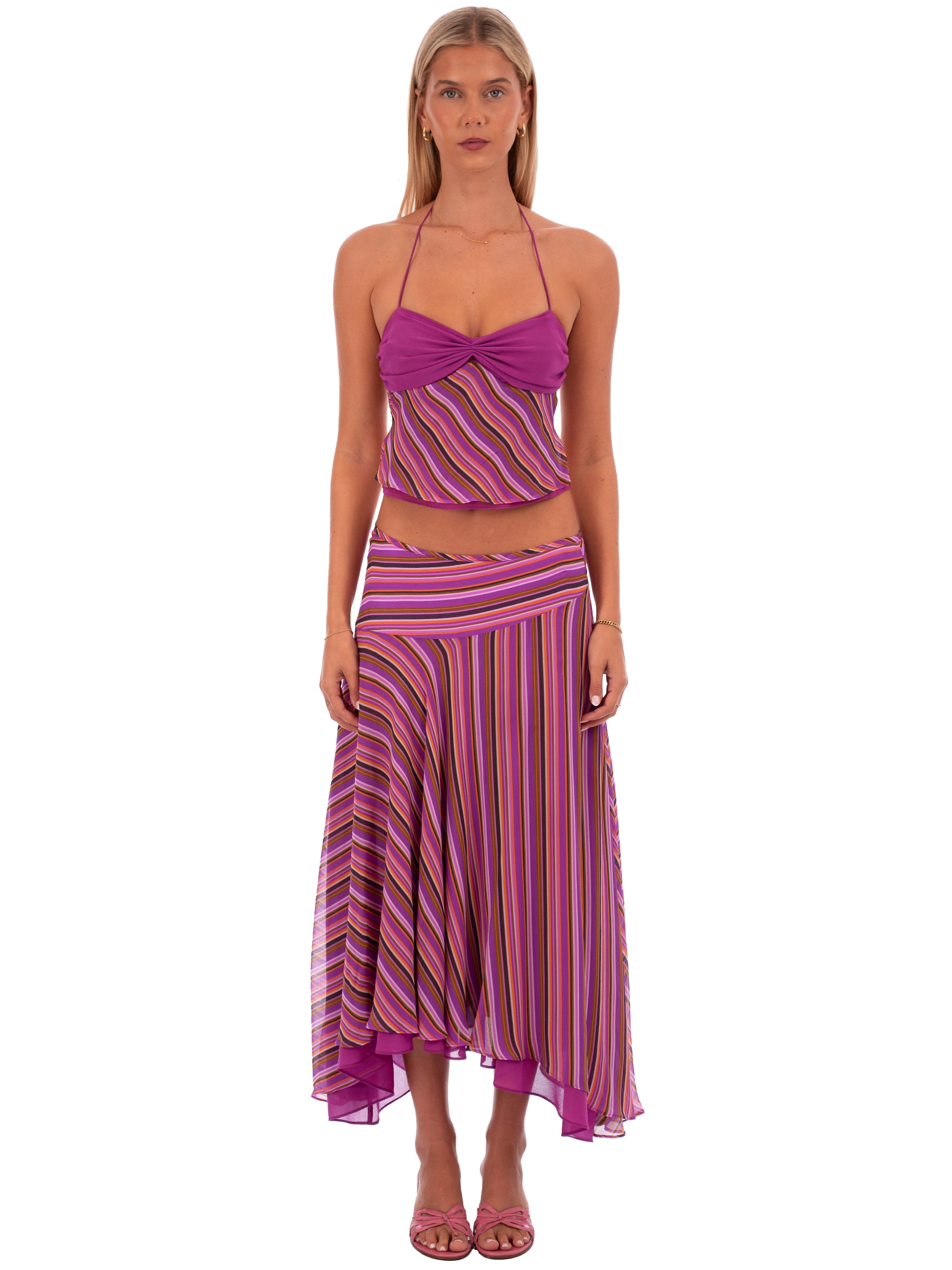 Heidi Midi Skirt - Plum
