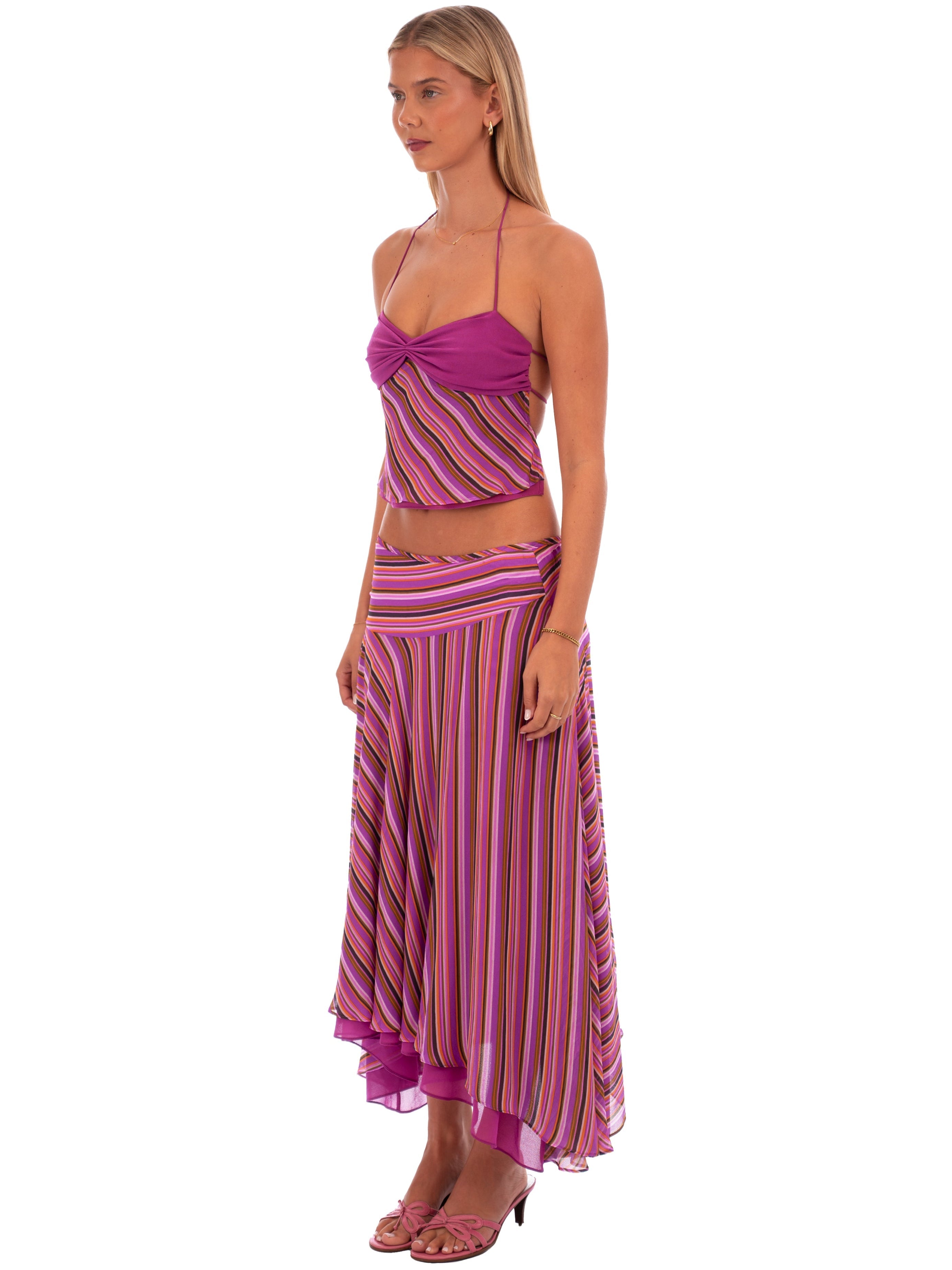Heidi Midi Skirt - Plum