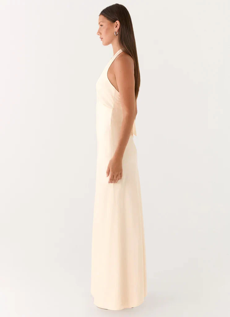 Heavy Hearted Satin Maxi Dress