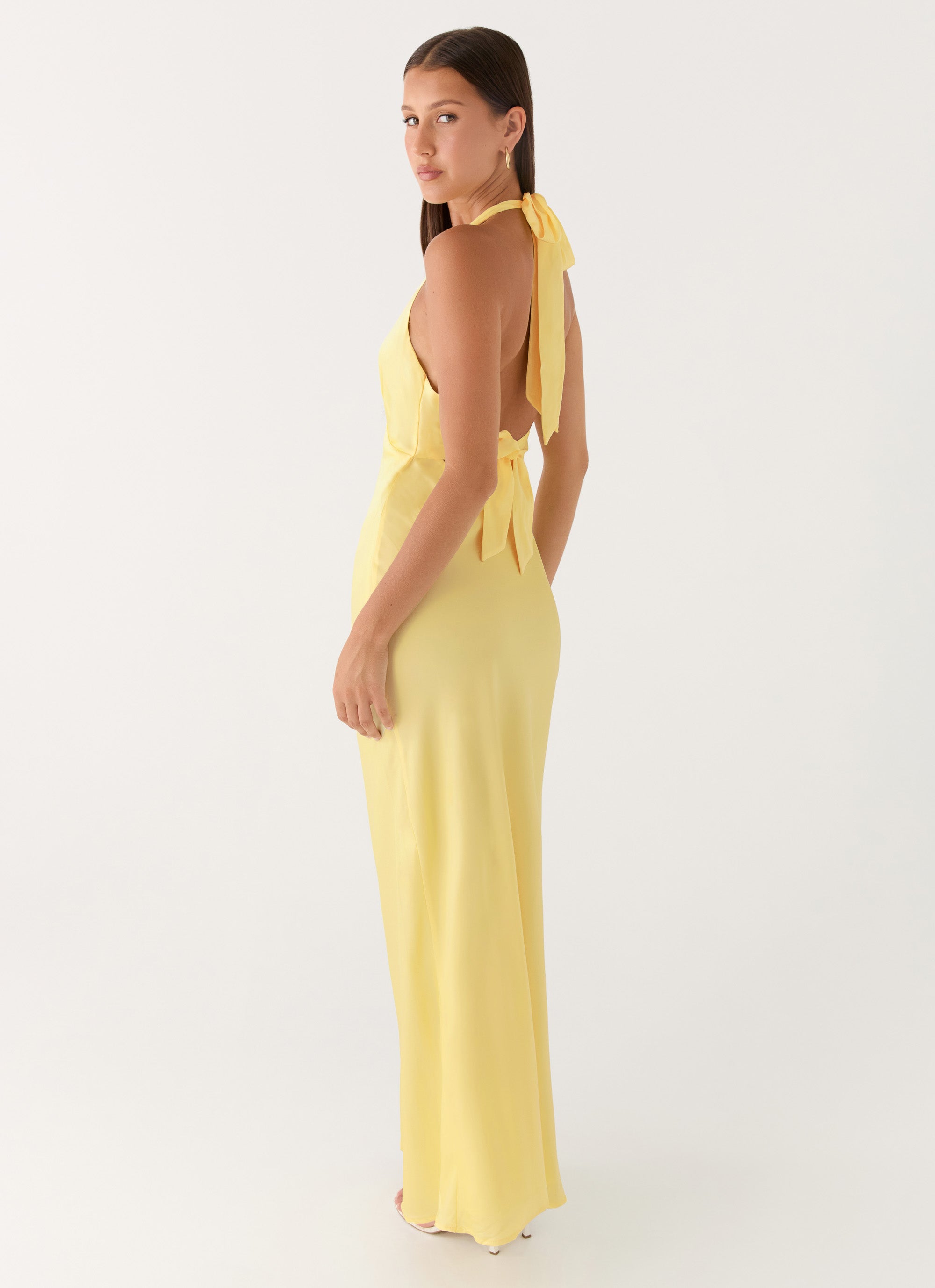 Heavy Hearted Satin Maxi Dress