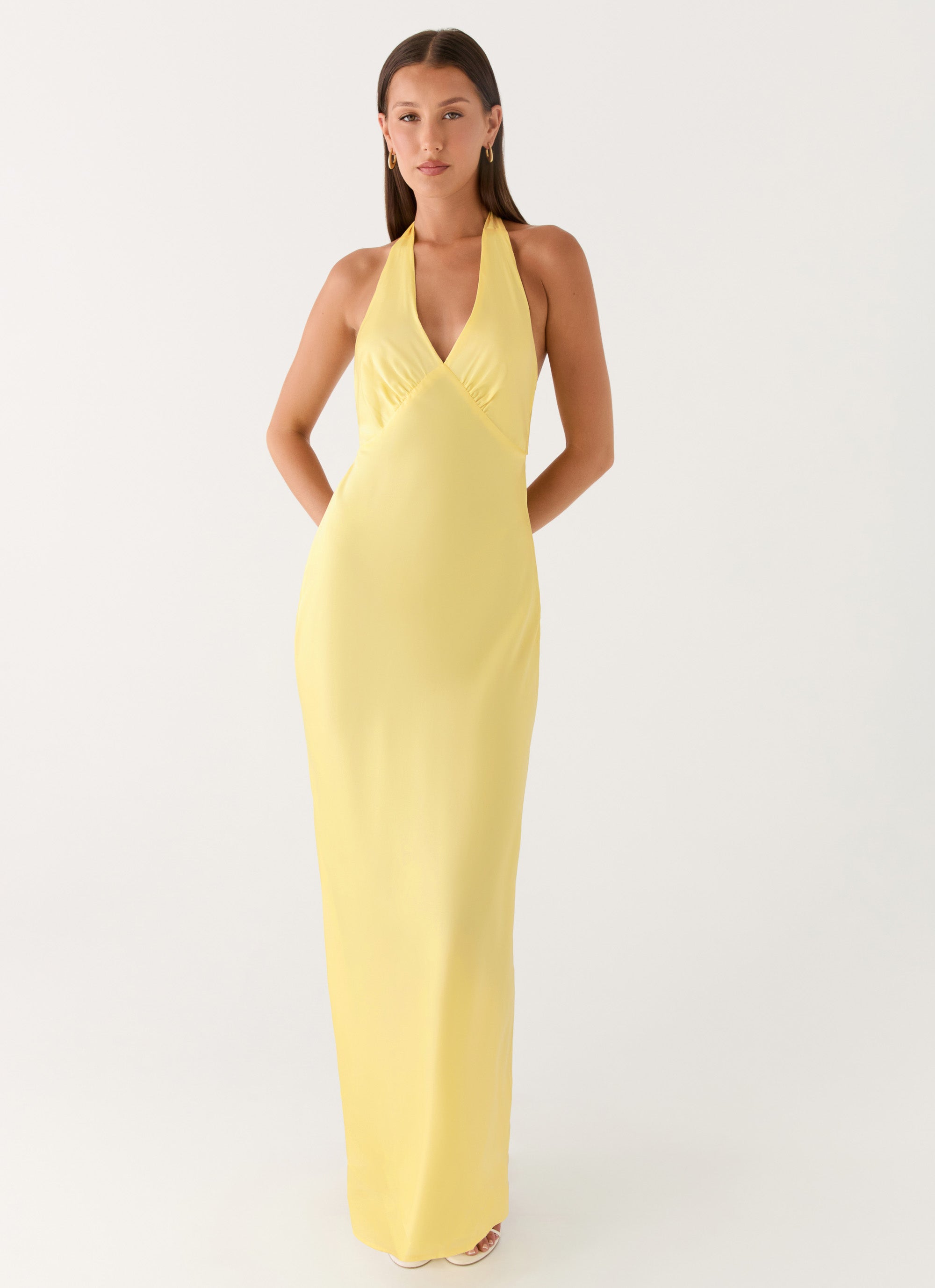 Heavy Hearted Satin Maxi Dress