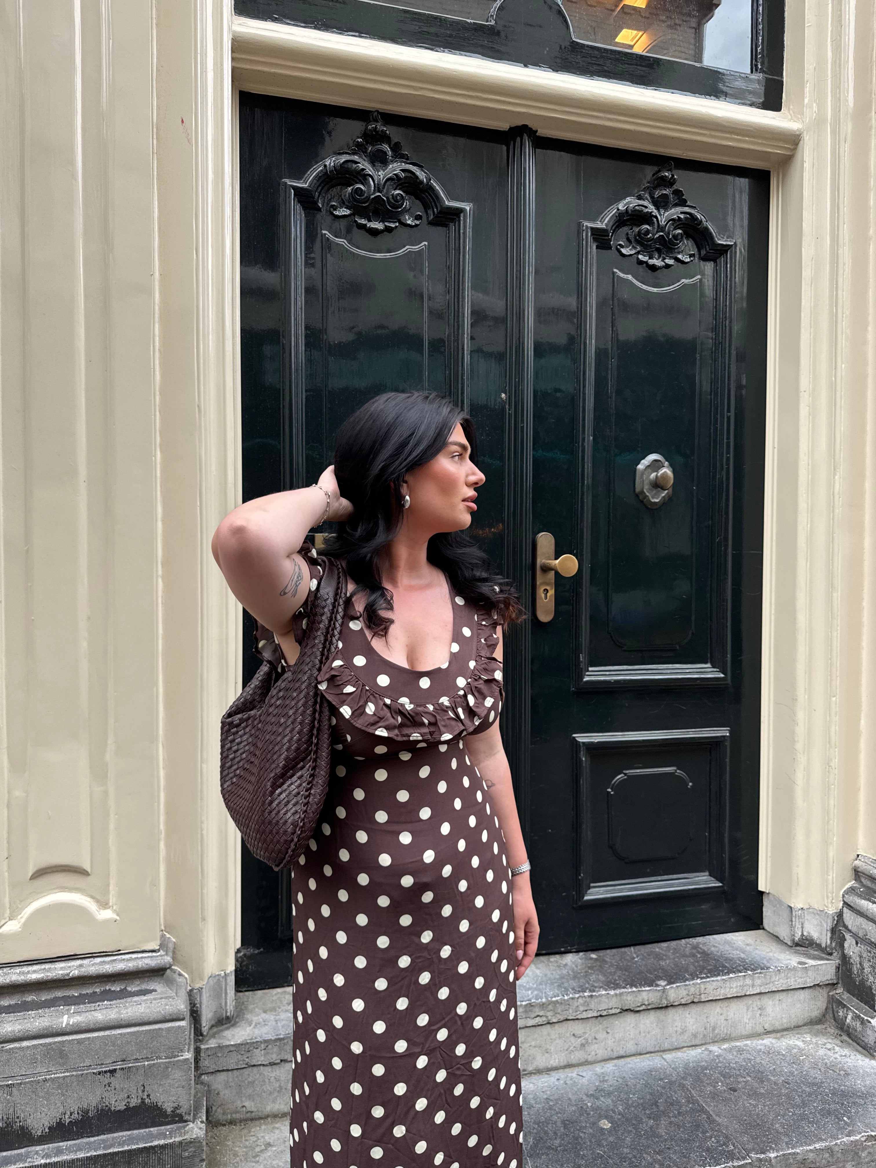 Luna dress with polka dots
