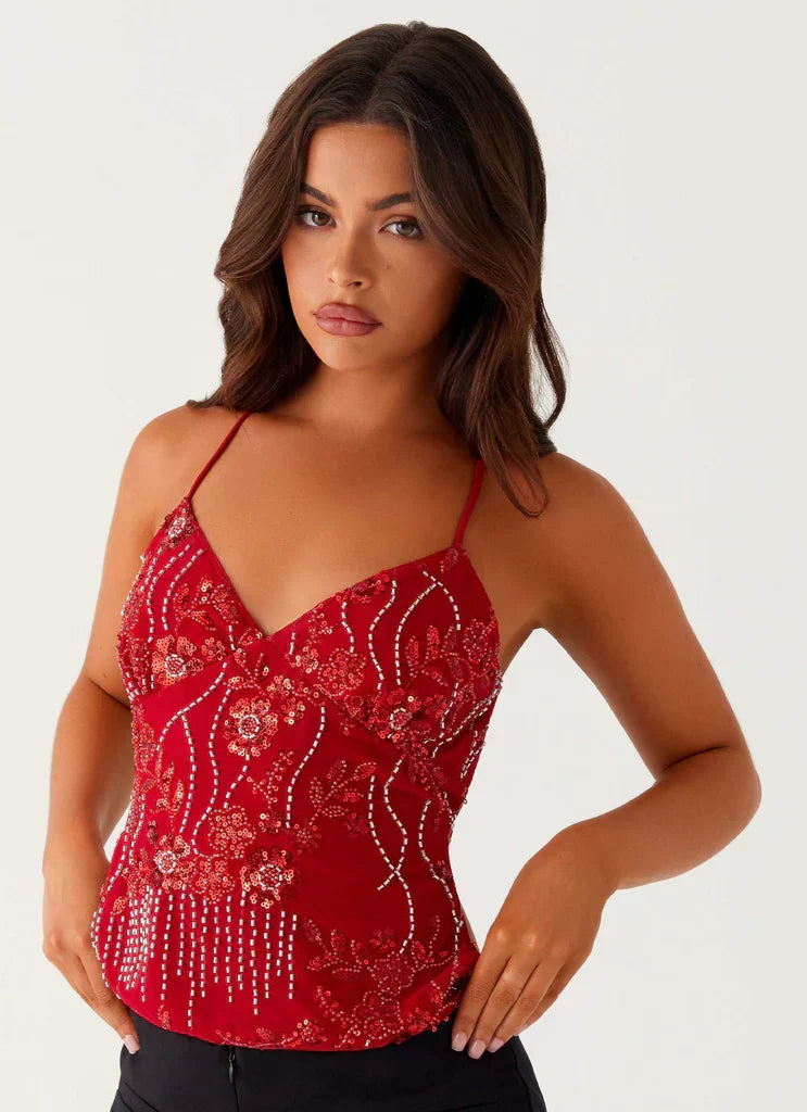Kamilla Sequin Cami Top