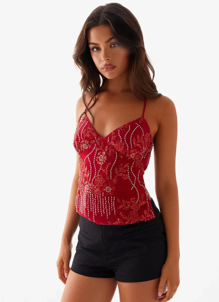 Kamilla Sequin Cami Top