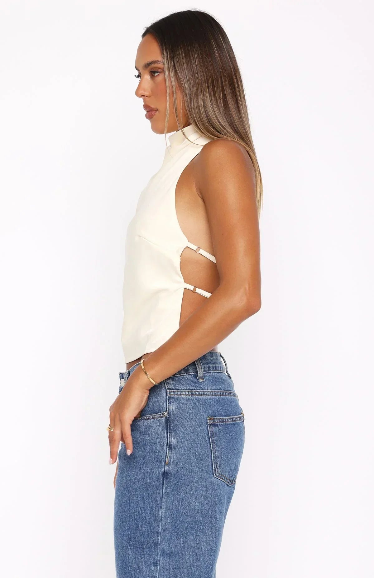 Time Passes Halter Top Merlot