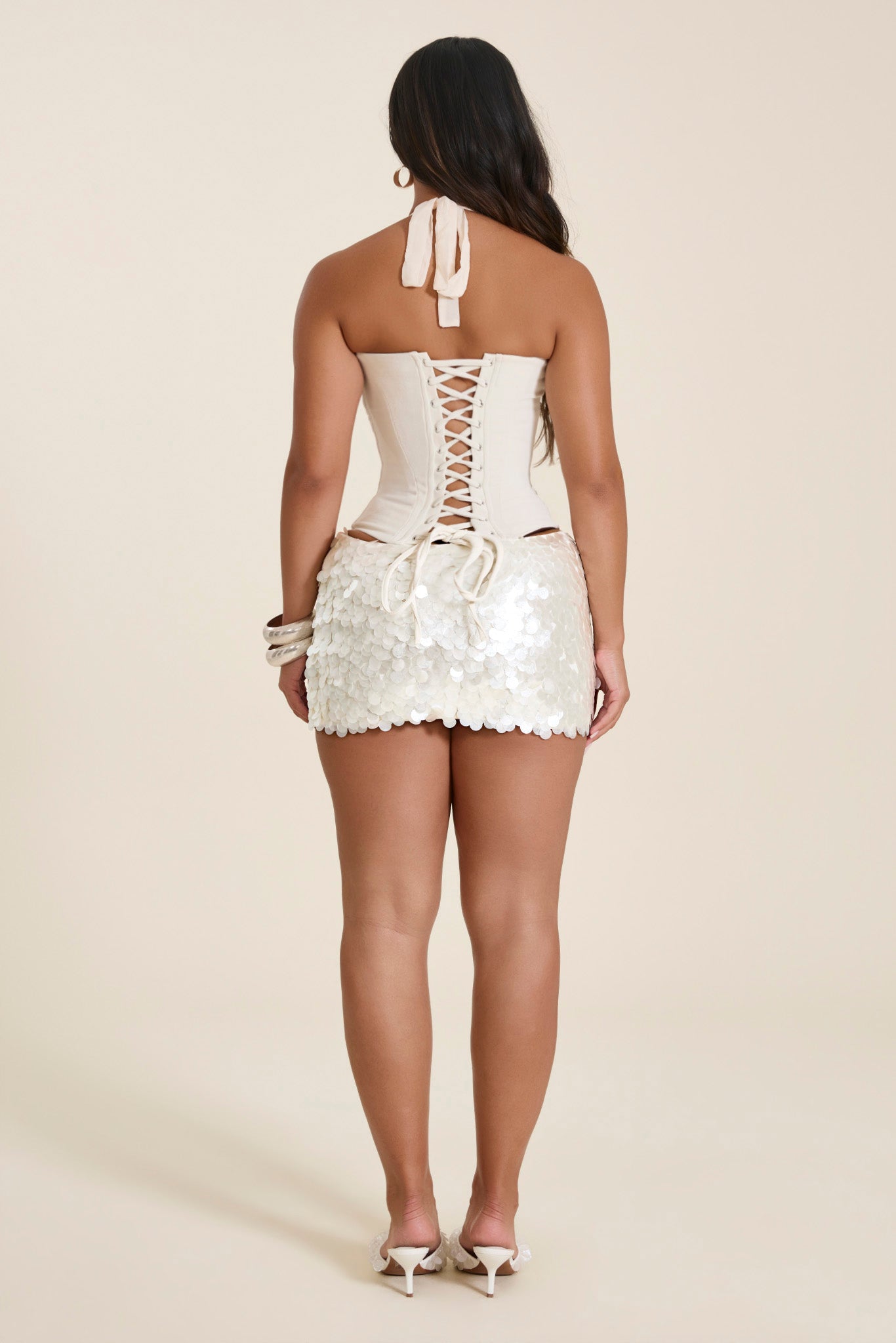 Shimmi Skirt - Cream Pearl