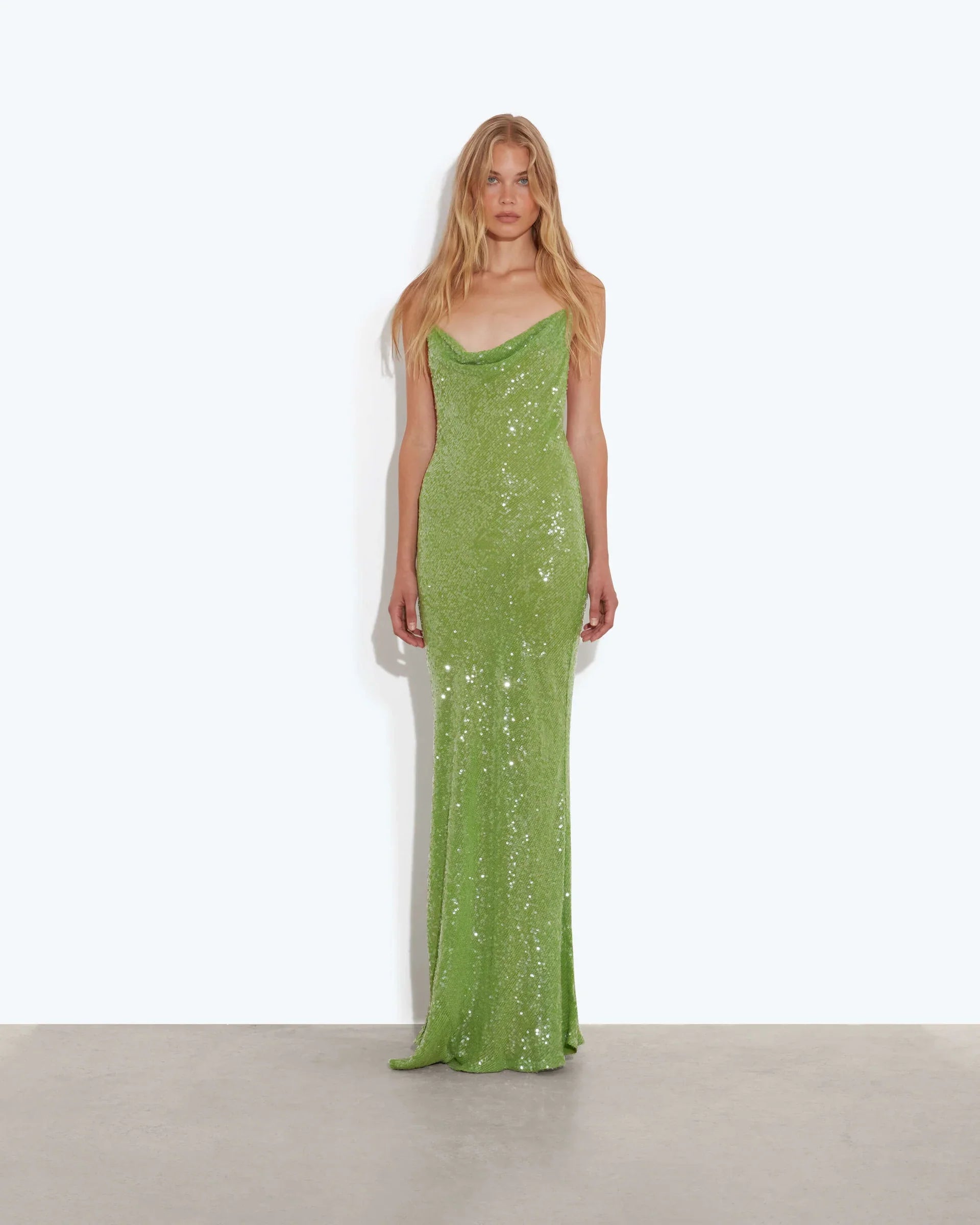 Gaia Green Maxi Dress