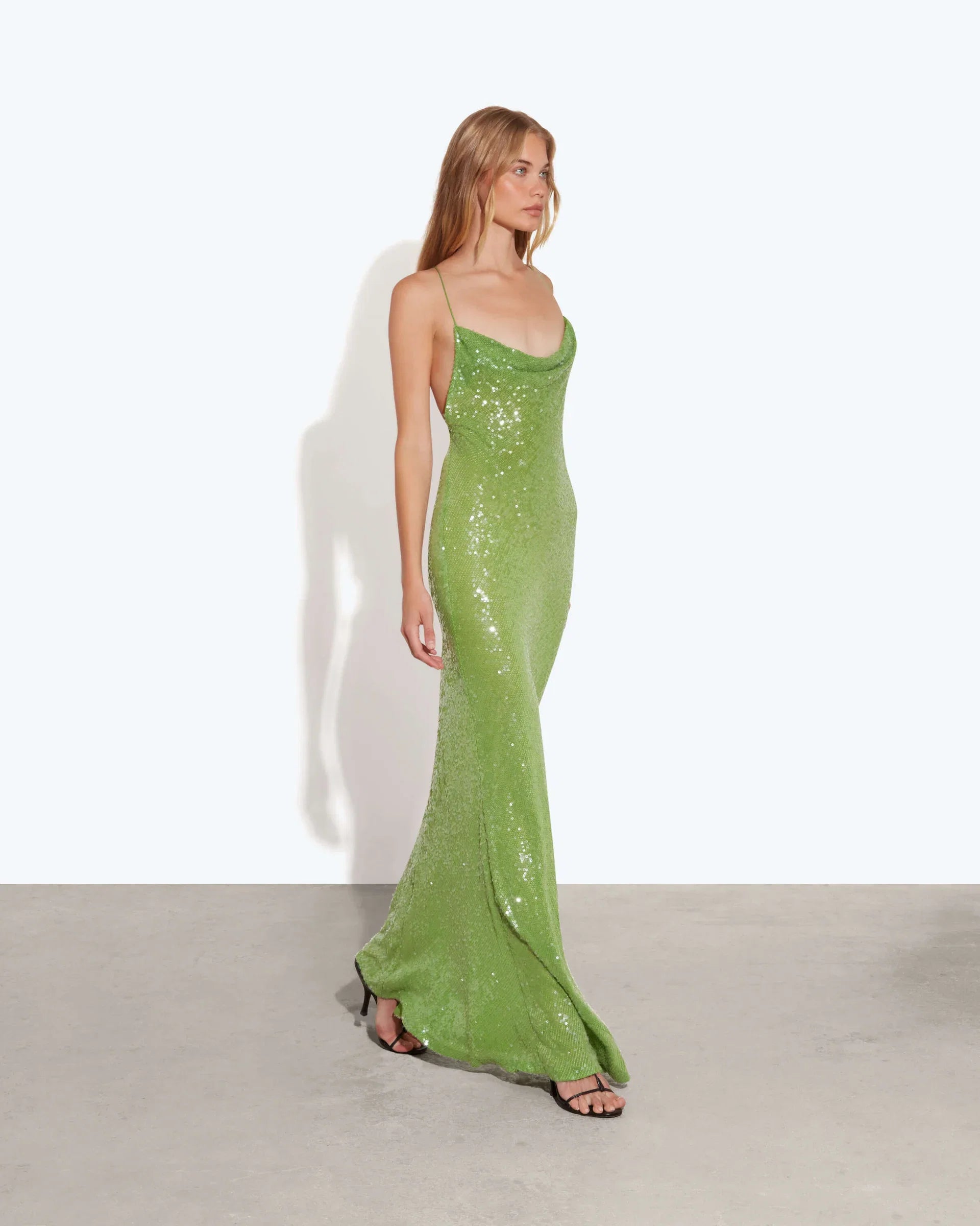 Gaia Green Maxi Dress