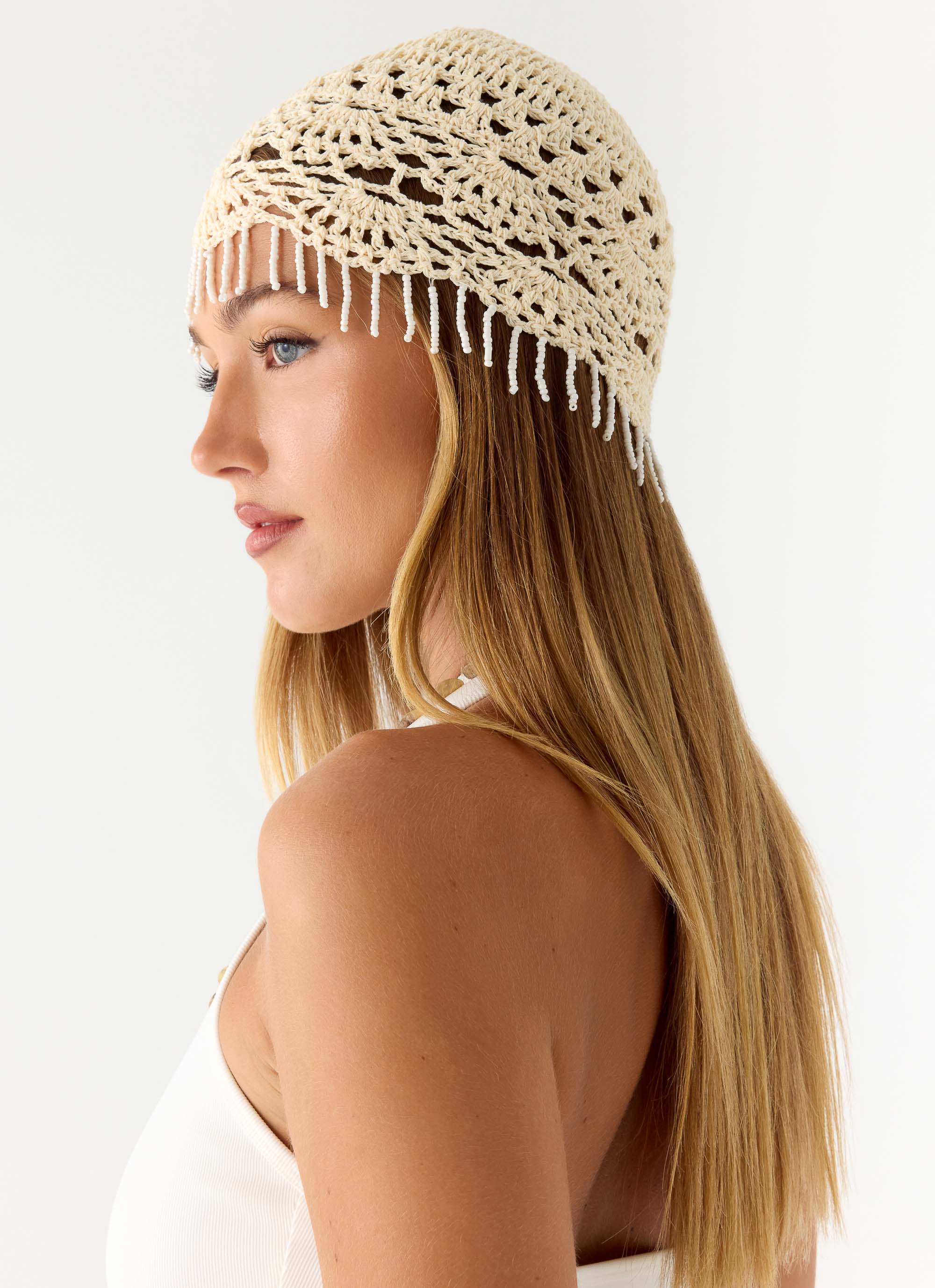Crochet Hat - Cream
